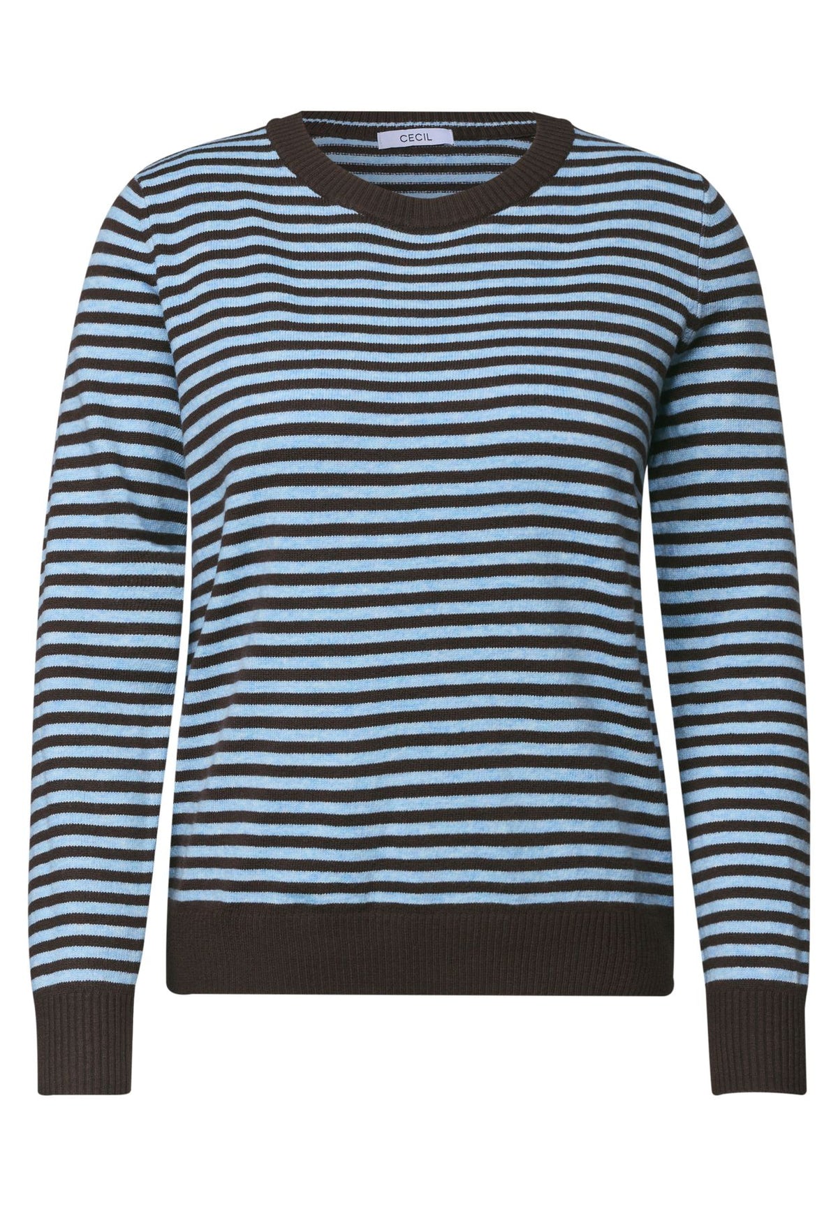 Pullover mit Rundhals und Streifen