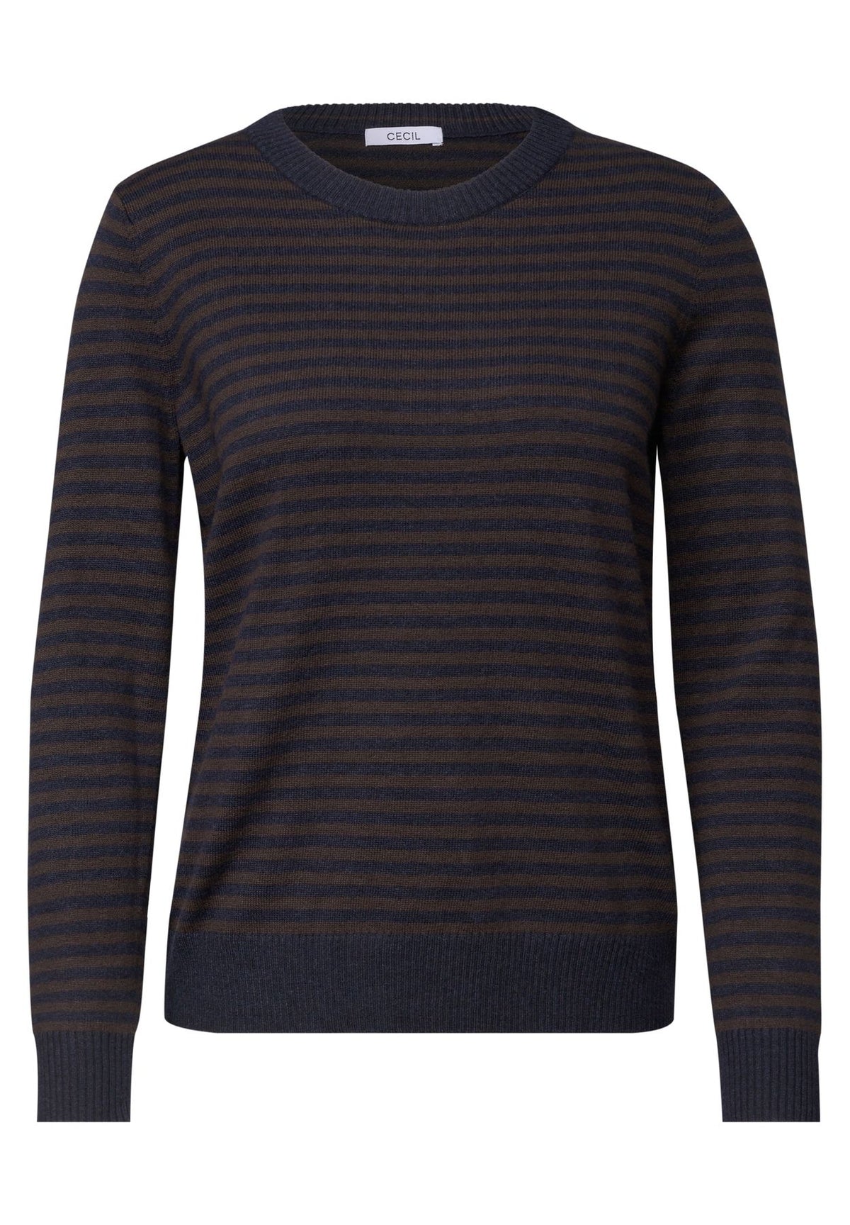 Pullover mit Rundhals und Streifen