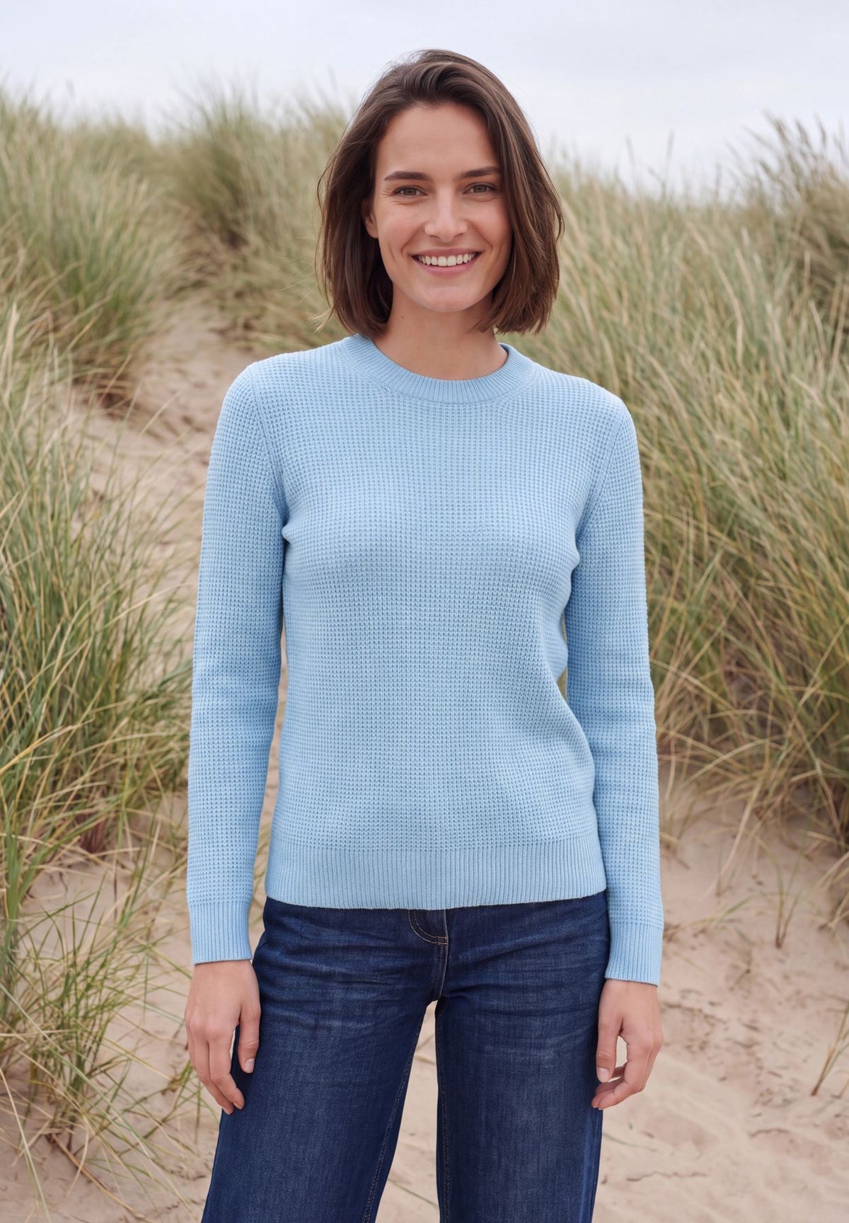Pullover mit Rundhals und Struktur