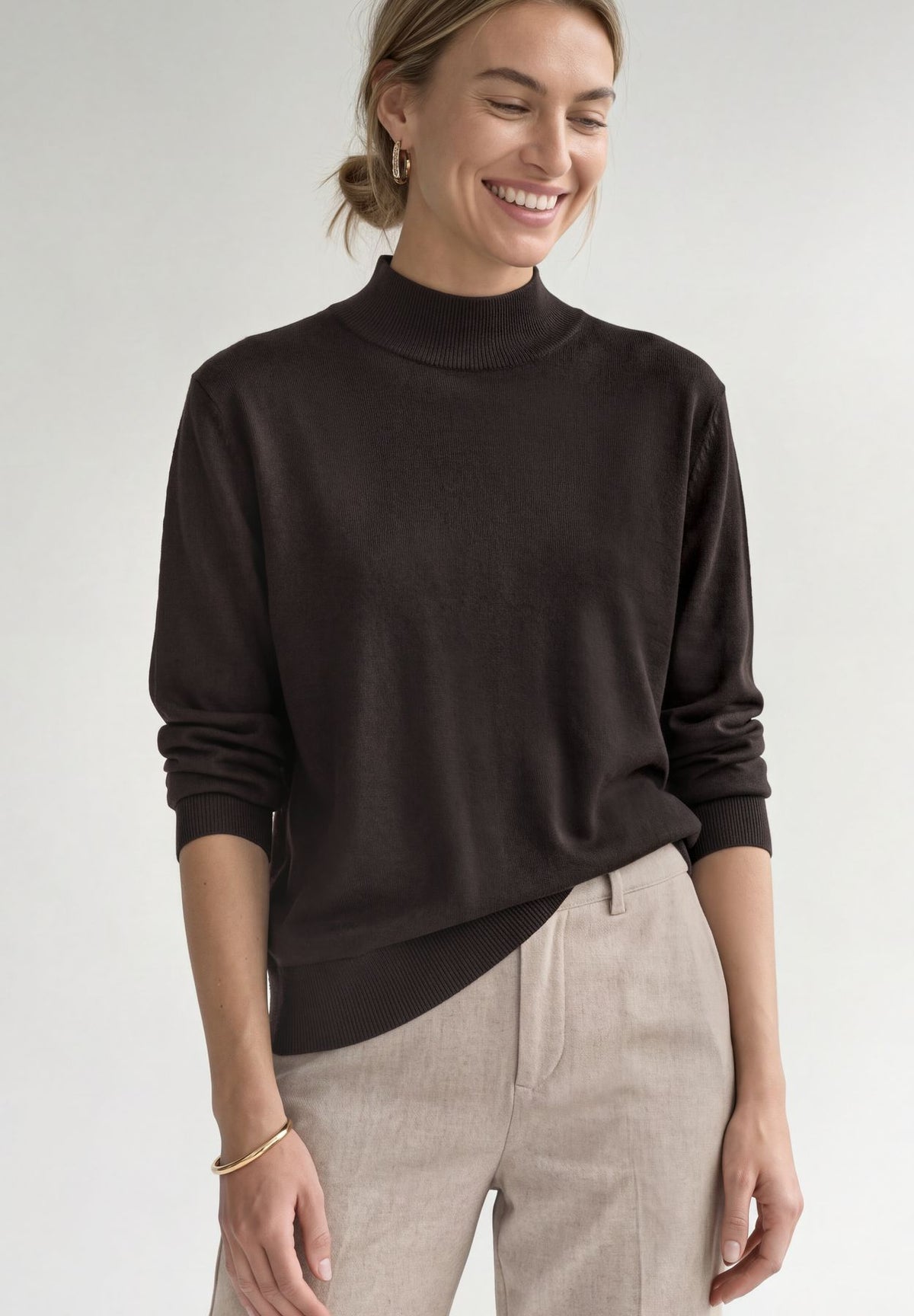 Basic Pullover mit Turtle Neck