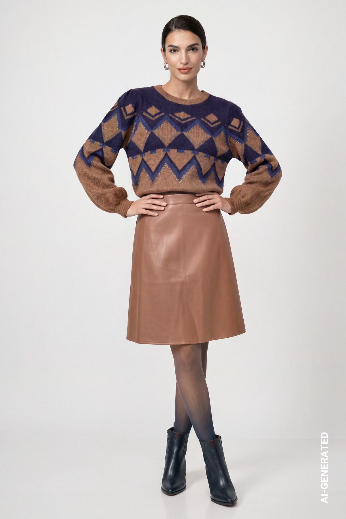 Strickpullover mit Jacquard Muster