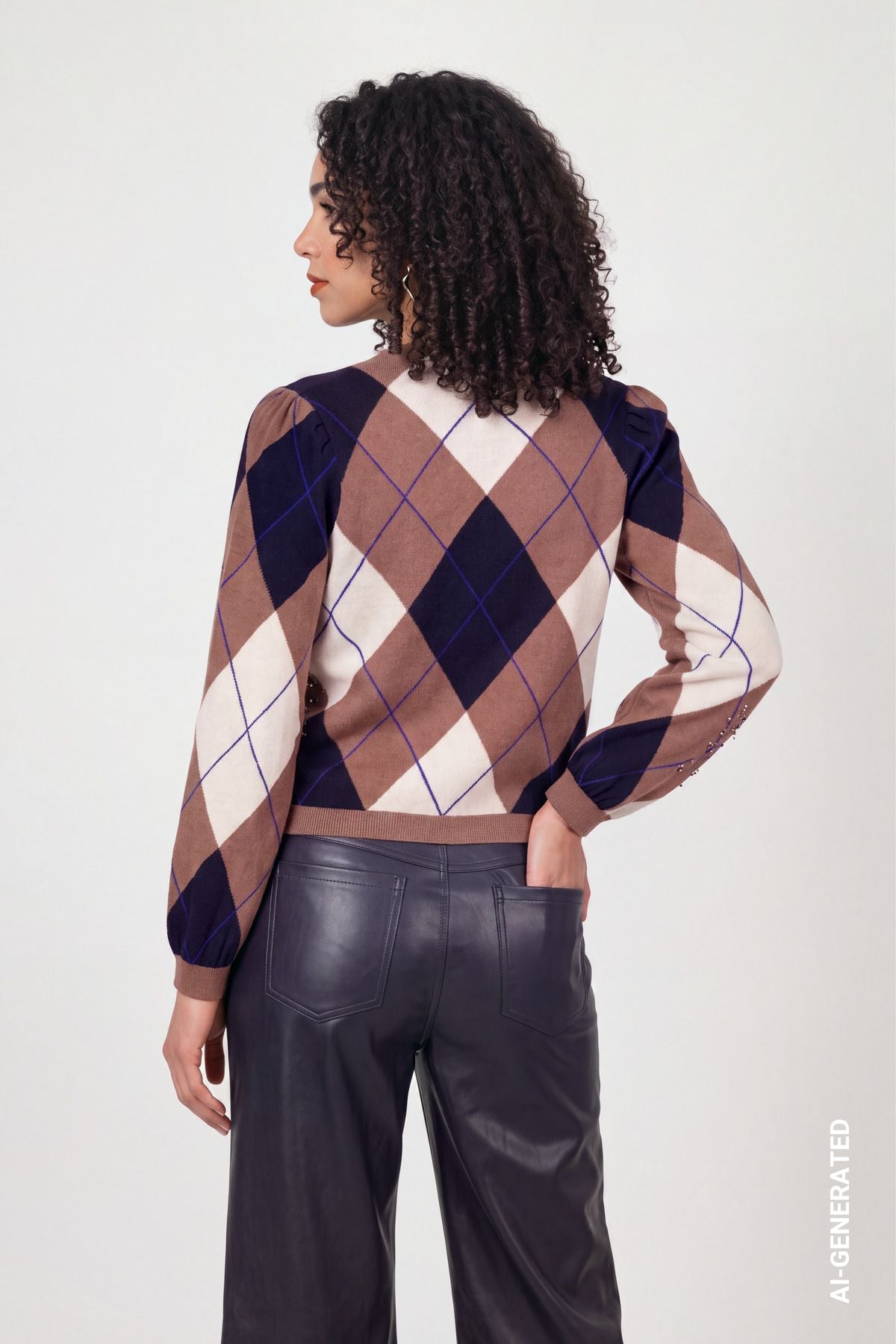 Strickpullover mit Rauten-Muster