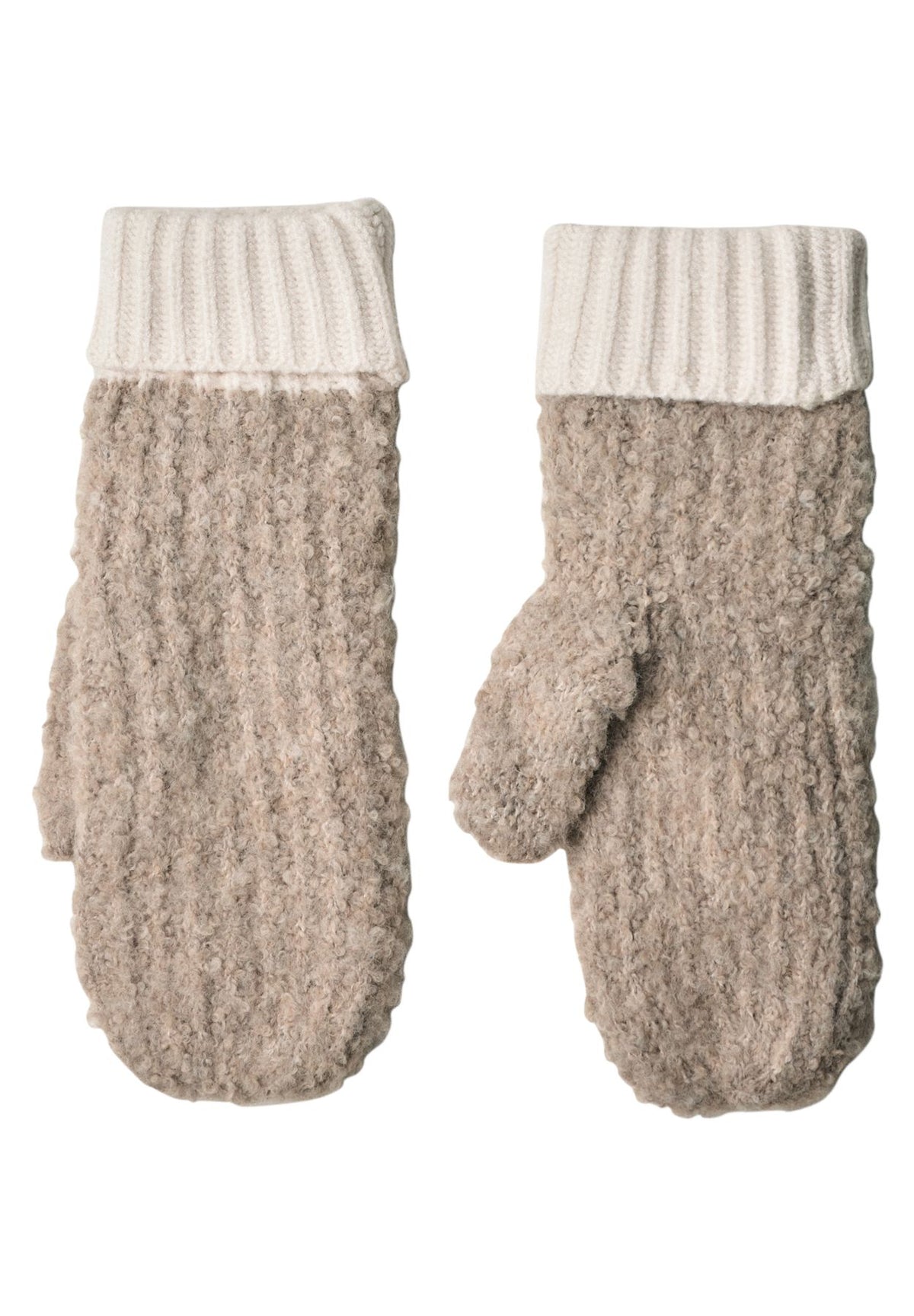 Bouclé-Mix Fäustlinge