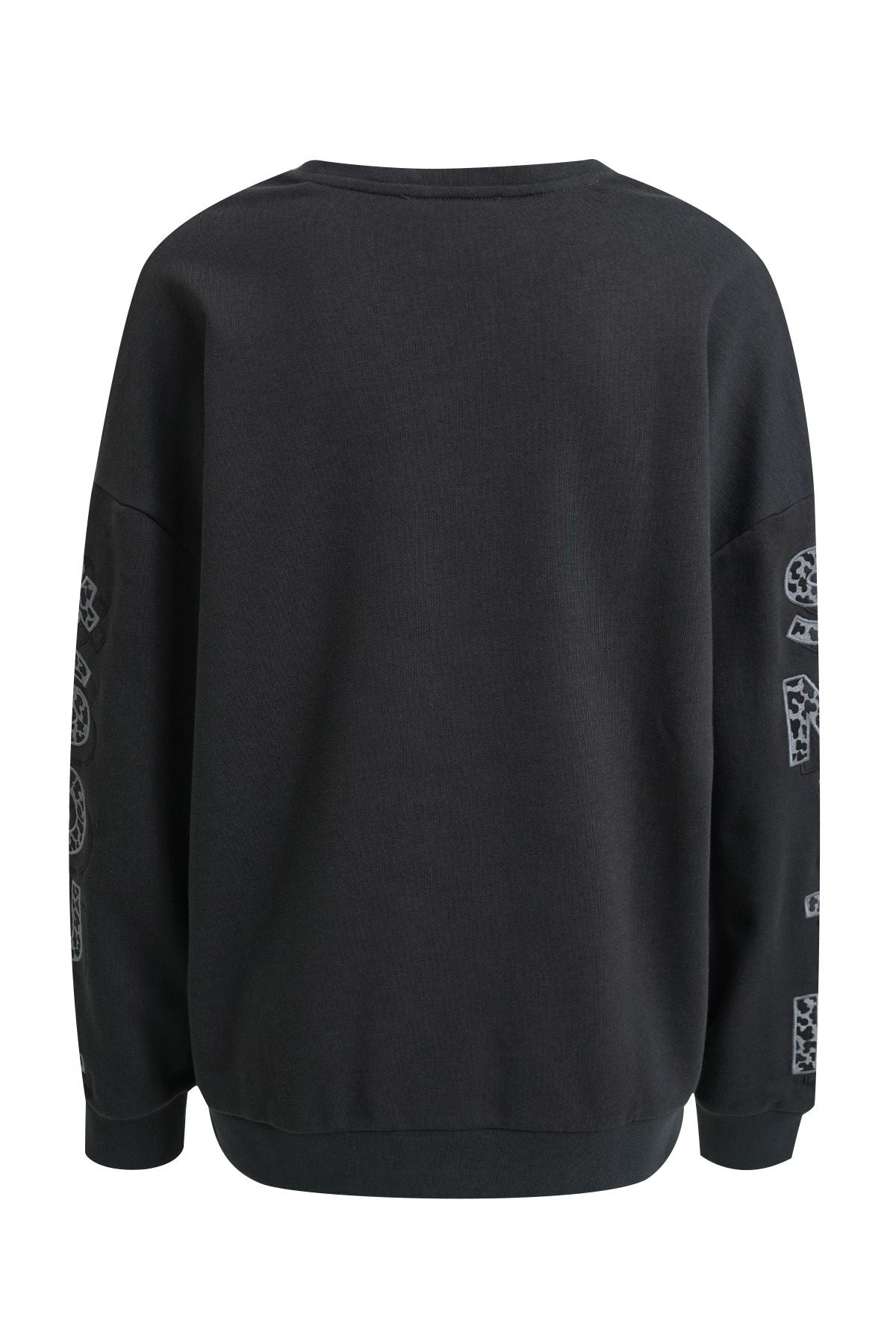 Oversize Sweatshirt Vn Embroidery Sleeves