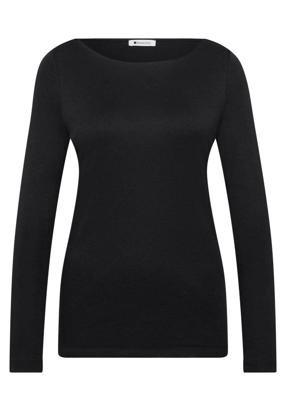 Basic Shirt mit U-Boot-Ausschnitt
