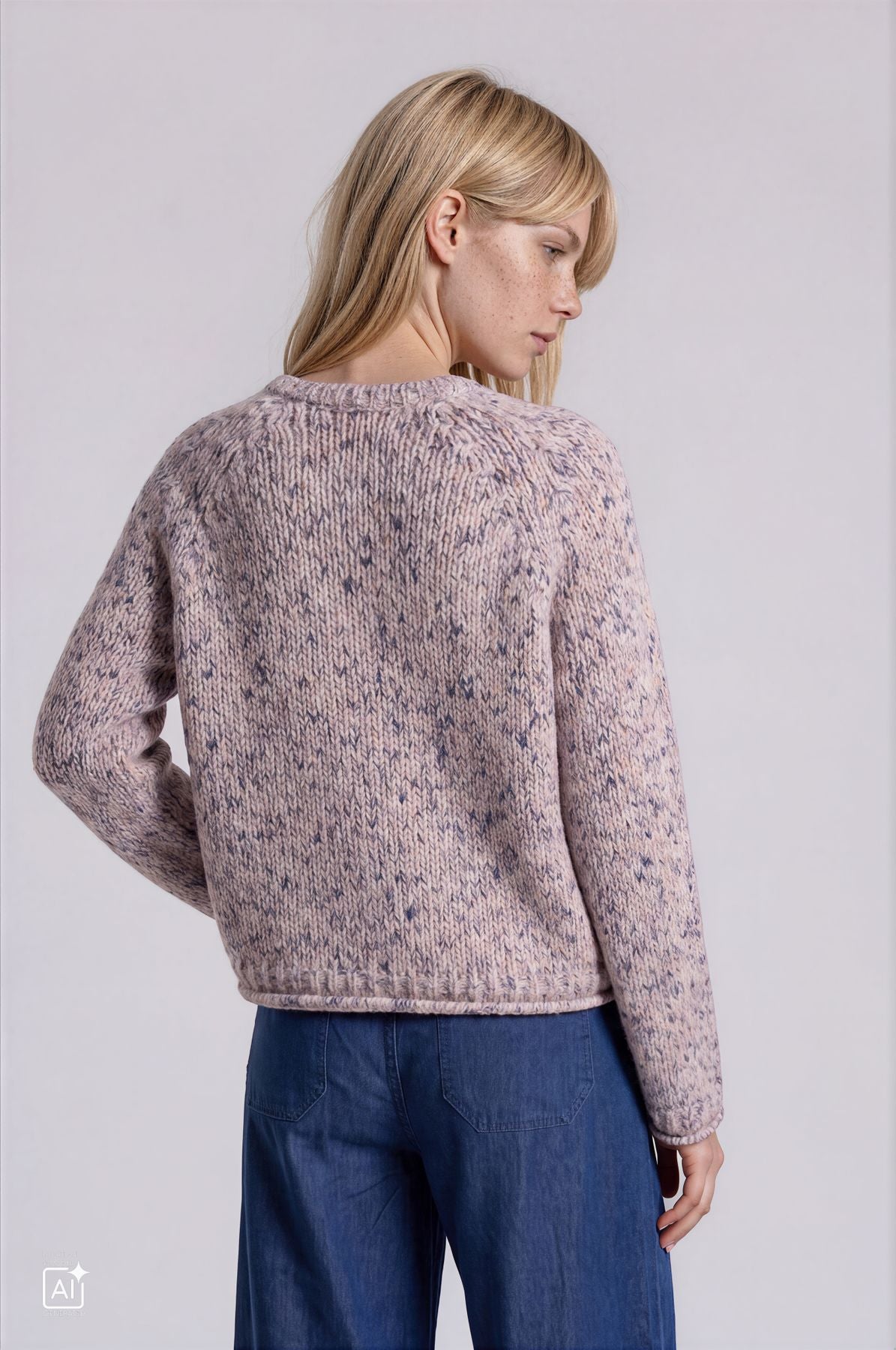 Effect Yarn Cropped Cardigan