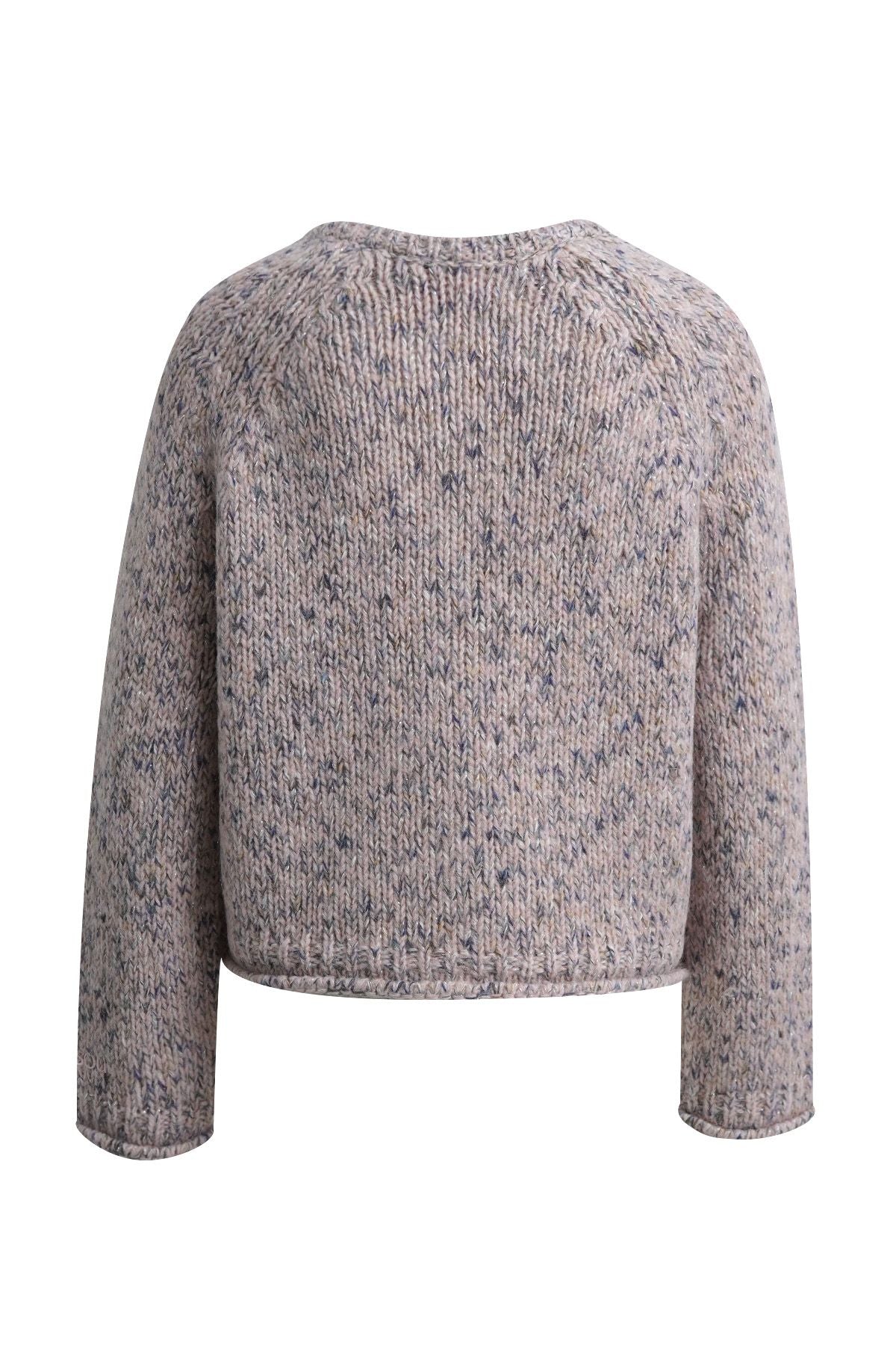 Effect Yarn Cropped Cardigan
