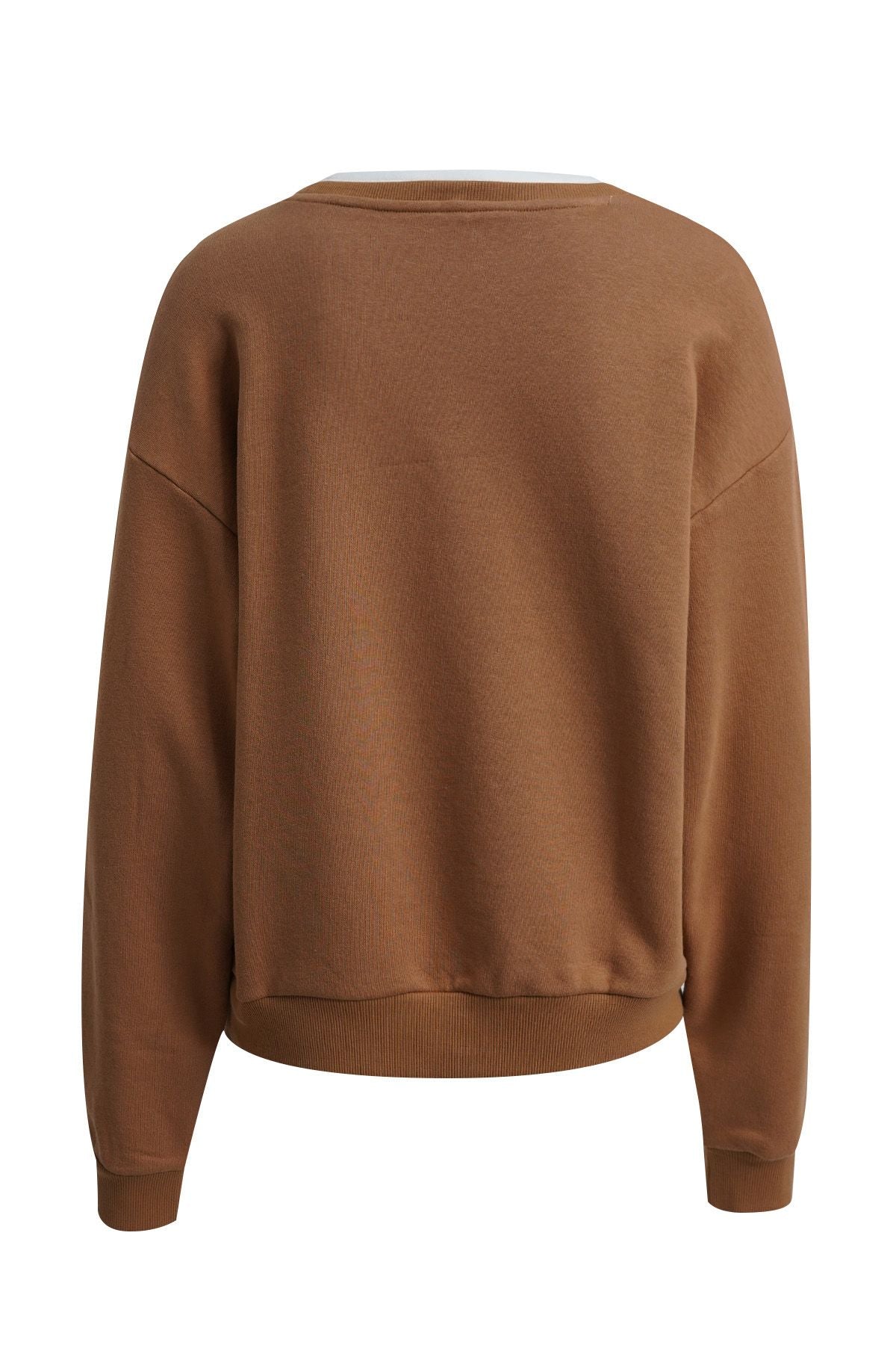 Relaxed Sweatshirt Faux Layering Neck