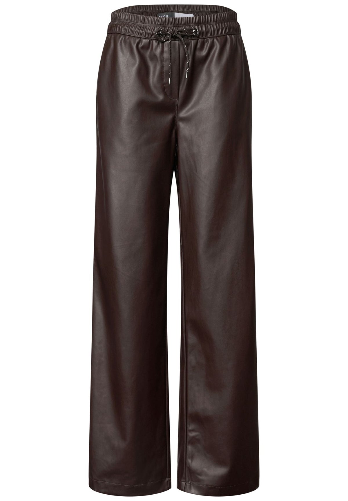 High Waist Wide Leg Hose in Lederoptik