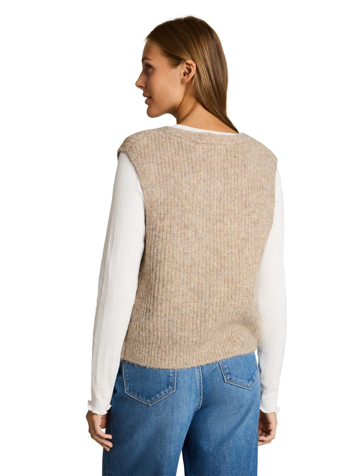 Strickweste mit Schleifen