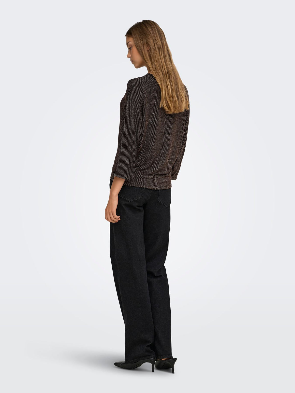 ONLCAROL 3/4 GLITTER BATWING TOP CS JRS