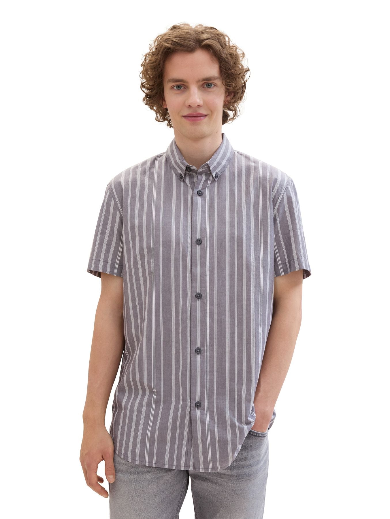 Gestreiftes Kurzarmhemd