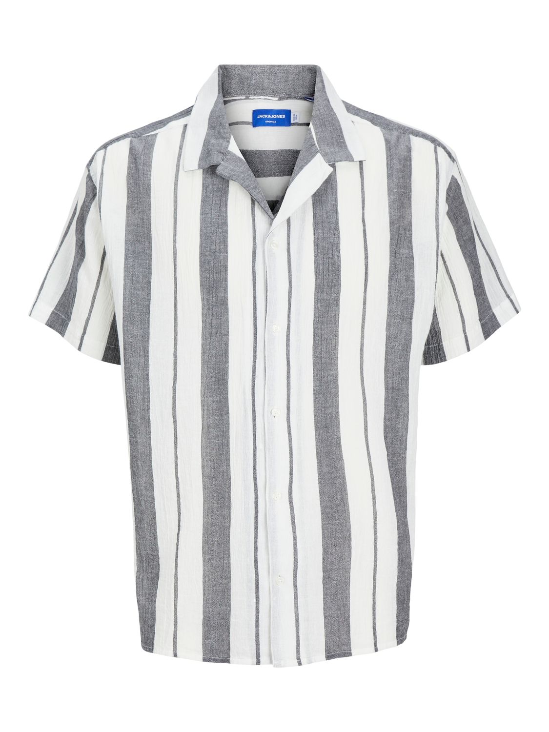 JORLUKE CREPE RESORT STRIPE SHIRT PLS