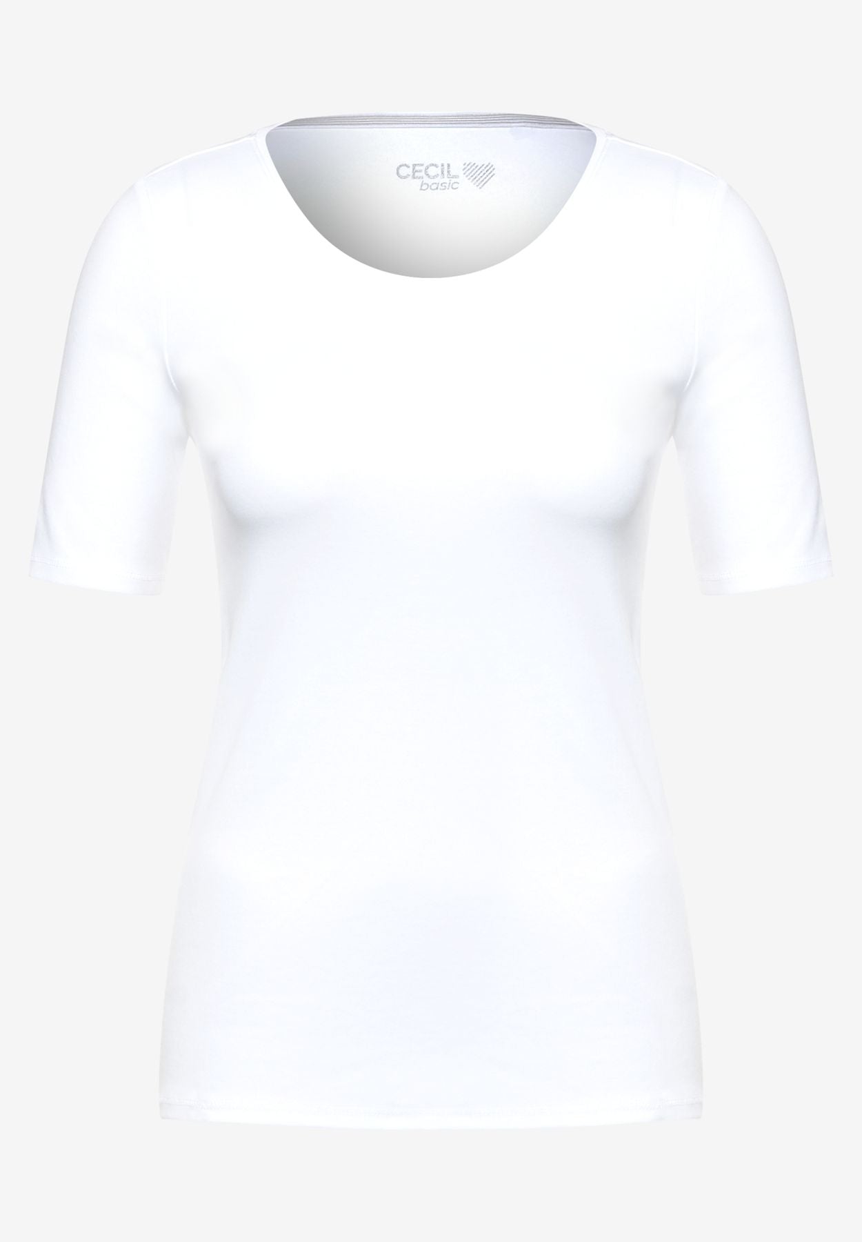 Basic T-Shirt mit Rundhals in Unifarbe