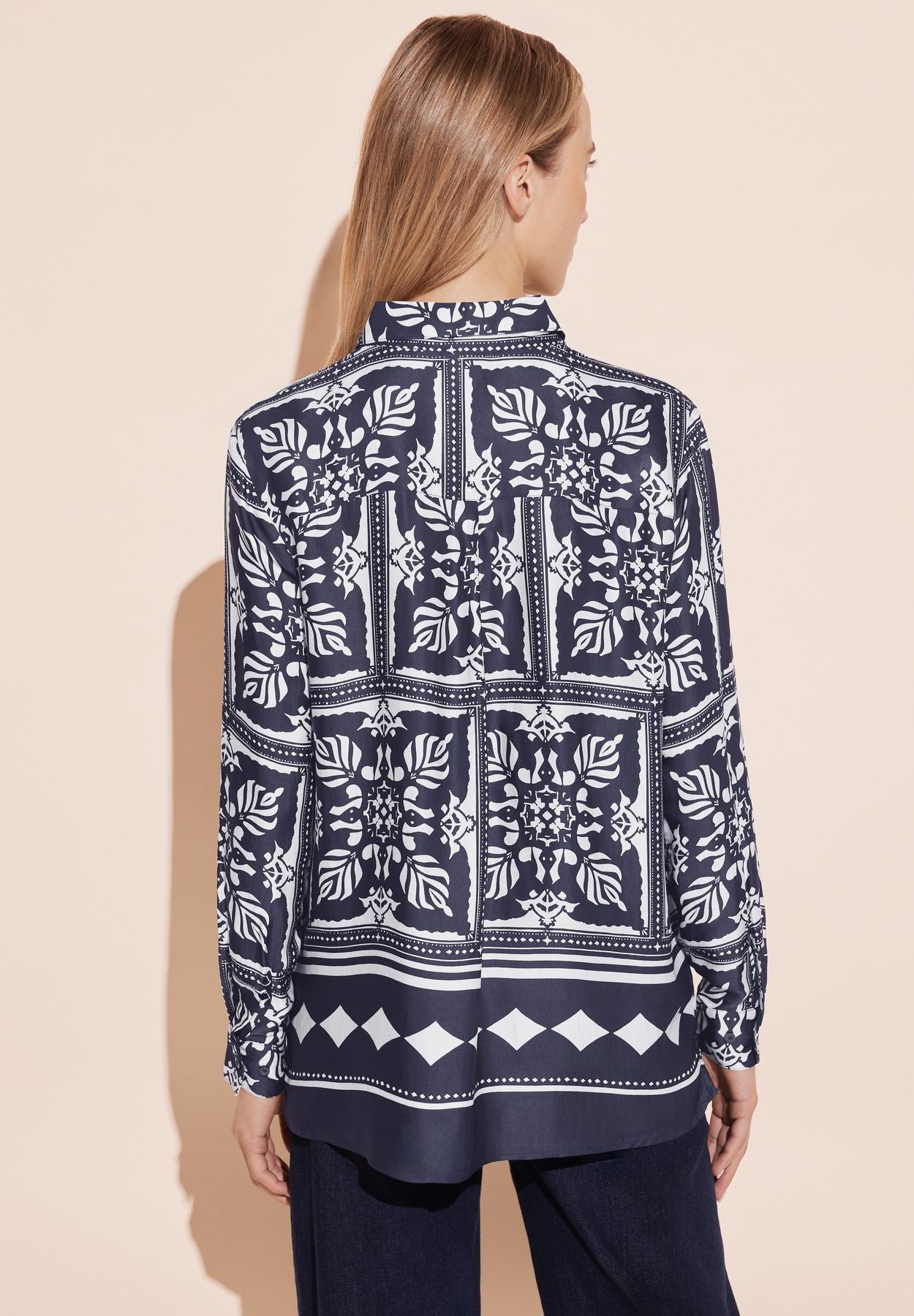 Print Satin Bluse