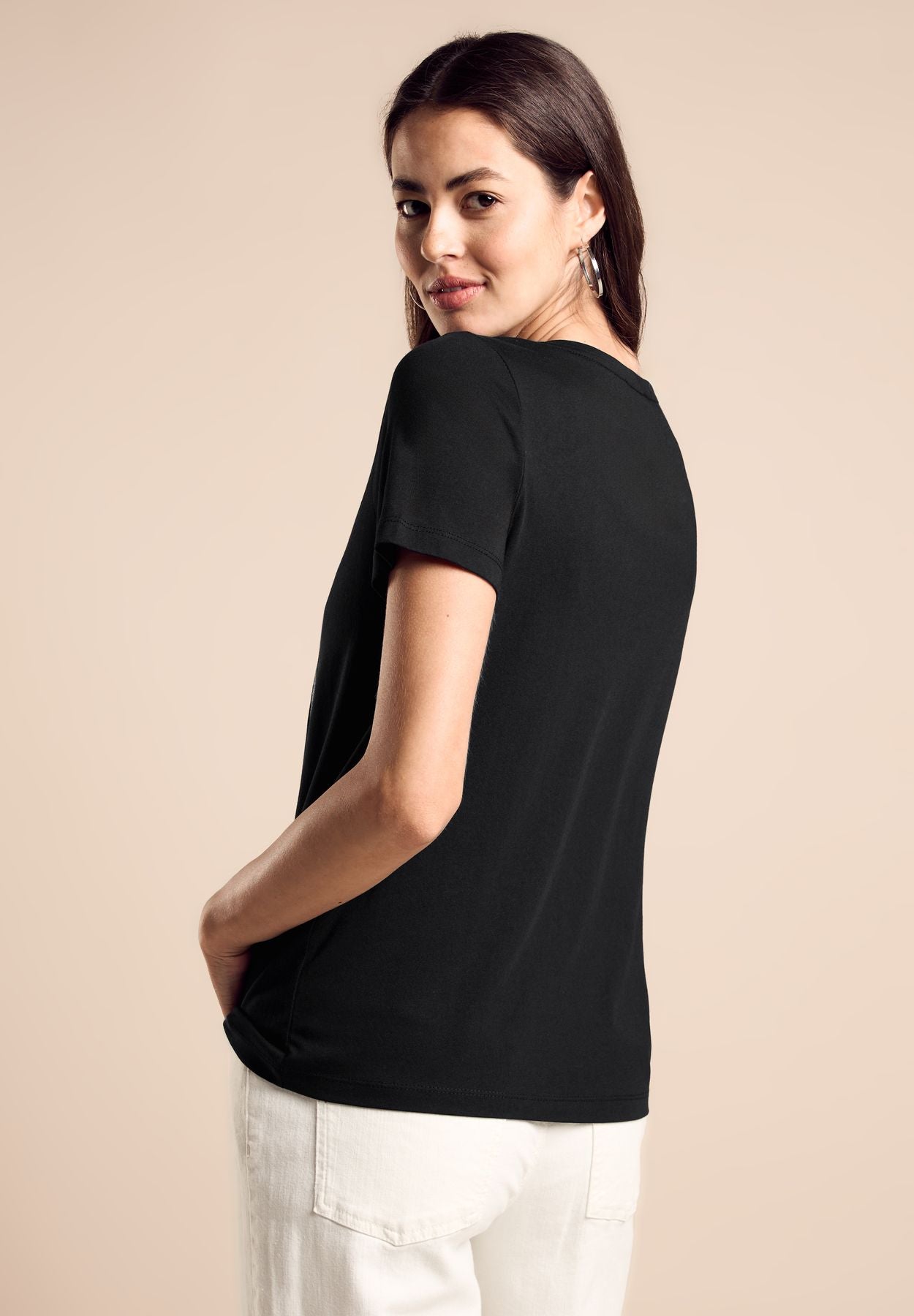 T-Shirt mit Glitter-Motiv