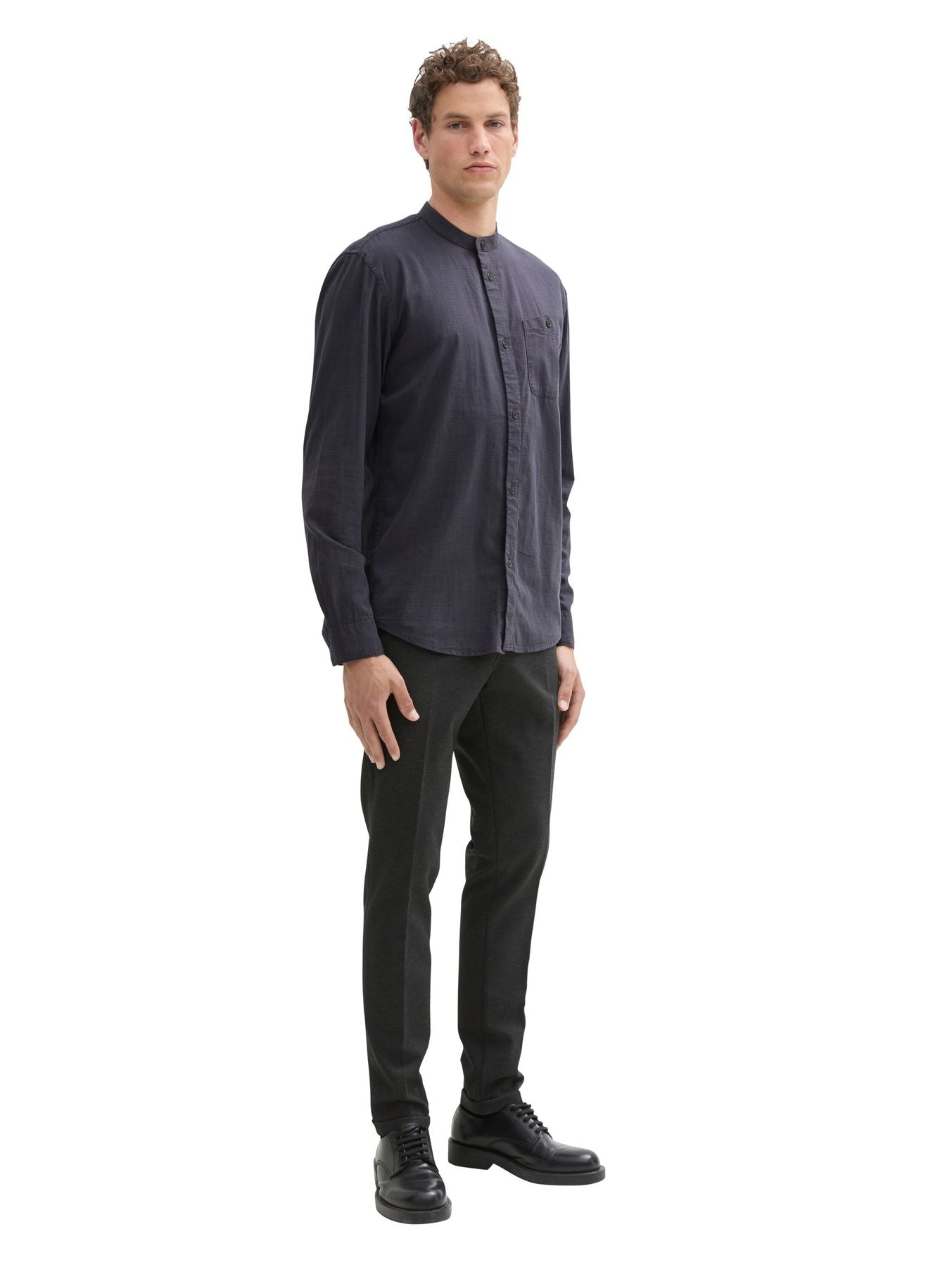 Basic Fit Hemd mit Stehkragen