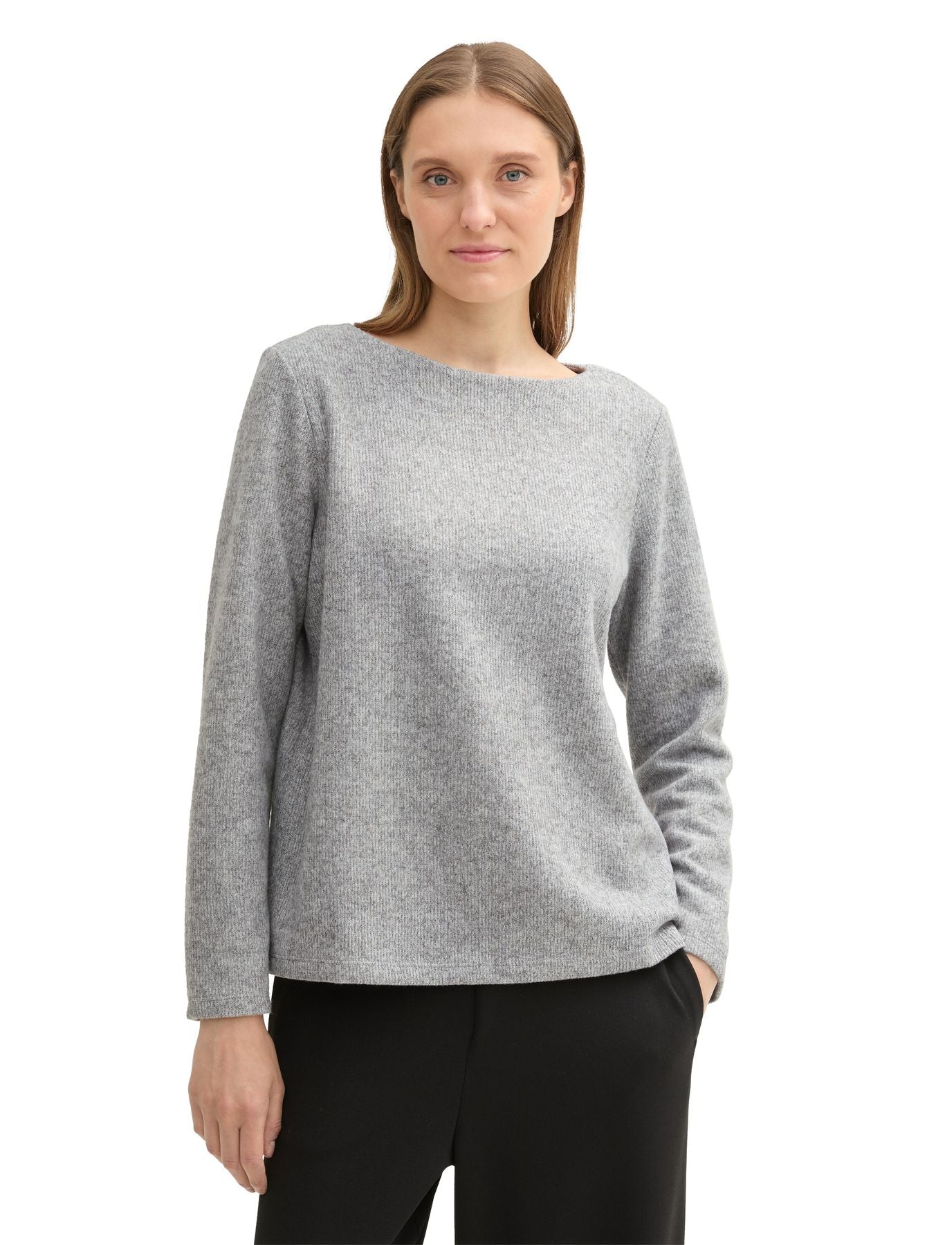 Soft-Touch Sweatshirt mit Knopf-Details