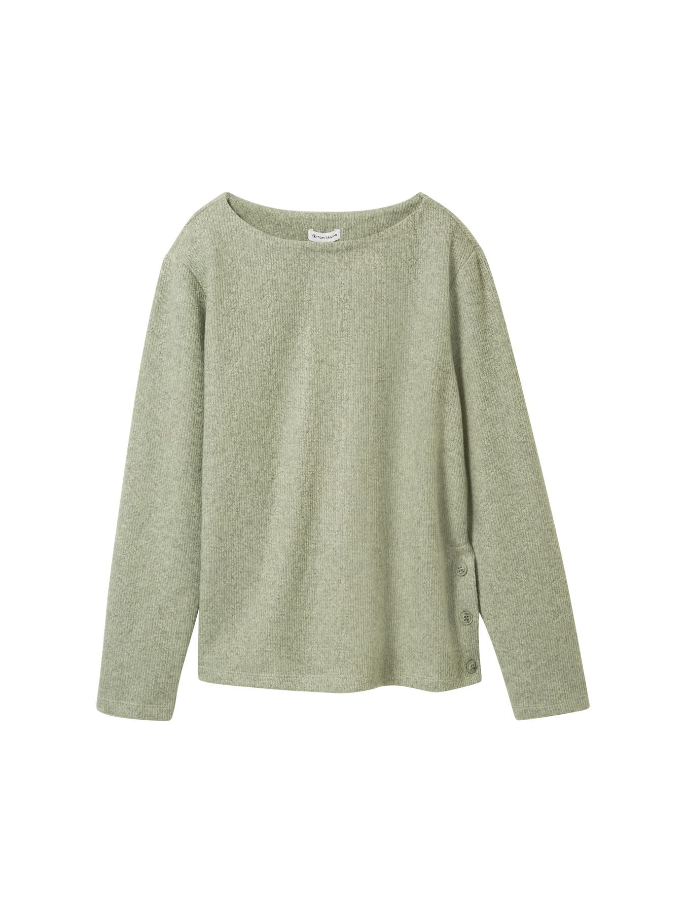 Soft-Touch Sweatshirt mit Knopf-Details
