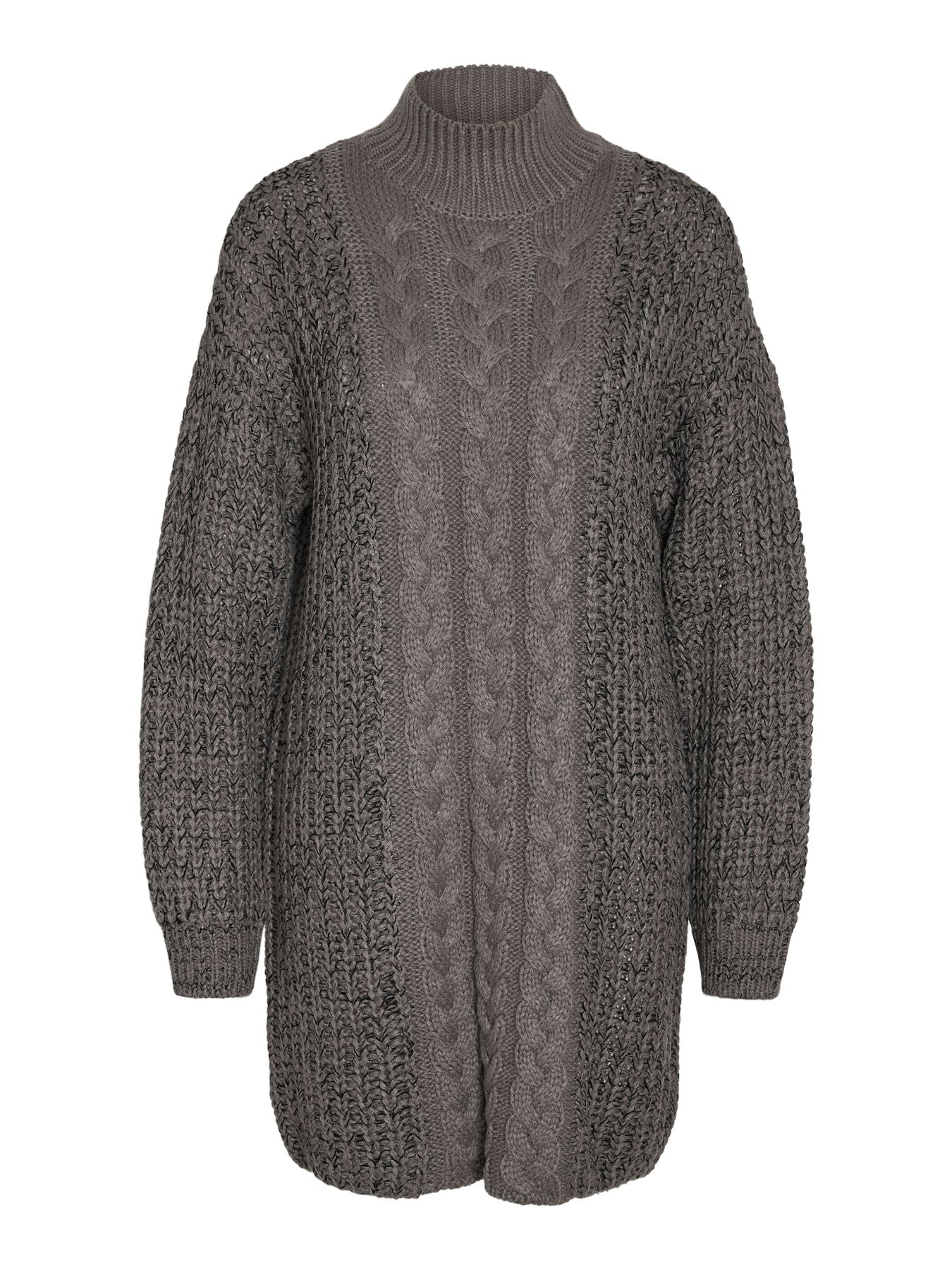 NMLORI L/S HIGH NECK CABLE KNIT DRESS