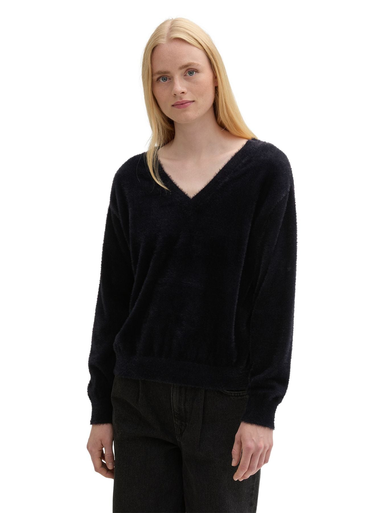 Strickpullover aus Federgarn