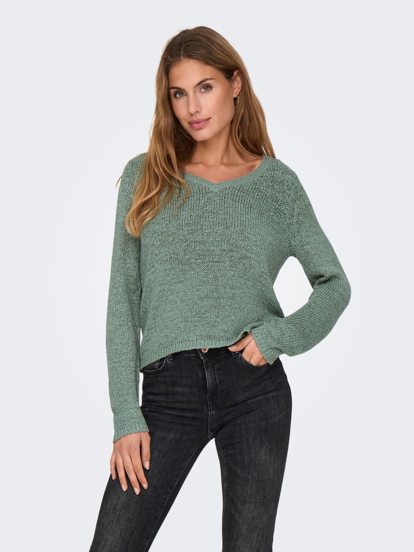 ONLGEENA L/S V-NECK KNT NOOS