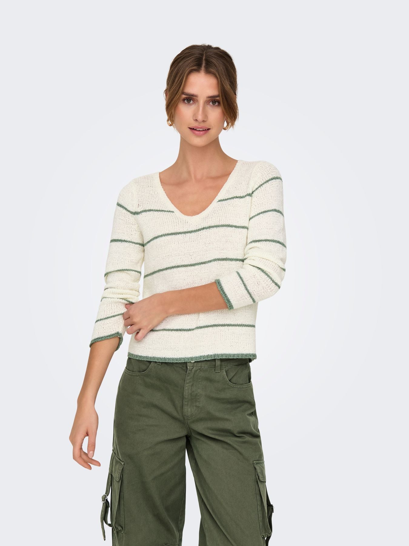 ONLGEENA L/S V-NECK KNT NOOS