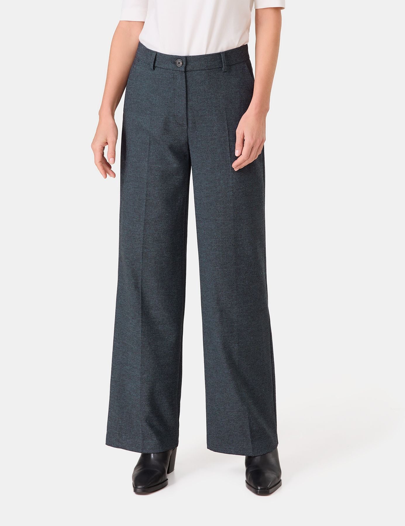 Weite Hose aus Tweed