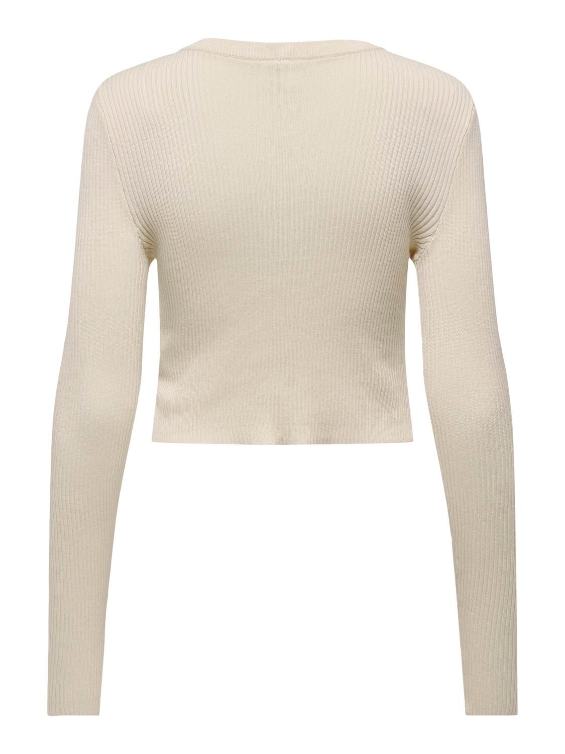 ONLNEW MEDDI LS O-NECK CROPPED CC KNT