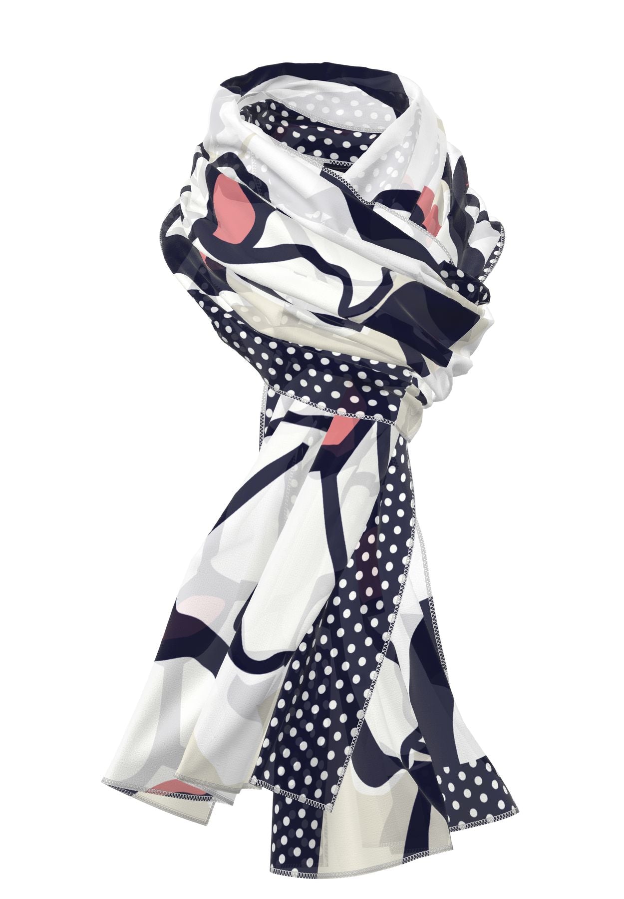 Modisches Tuch DATE WITH THE SUN mit modischem Alloverprint