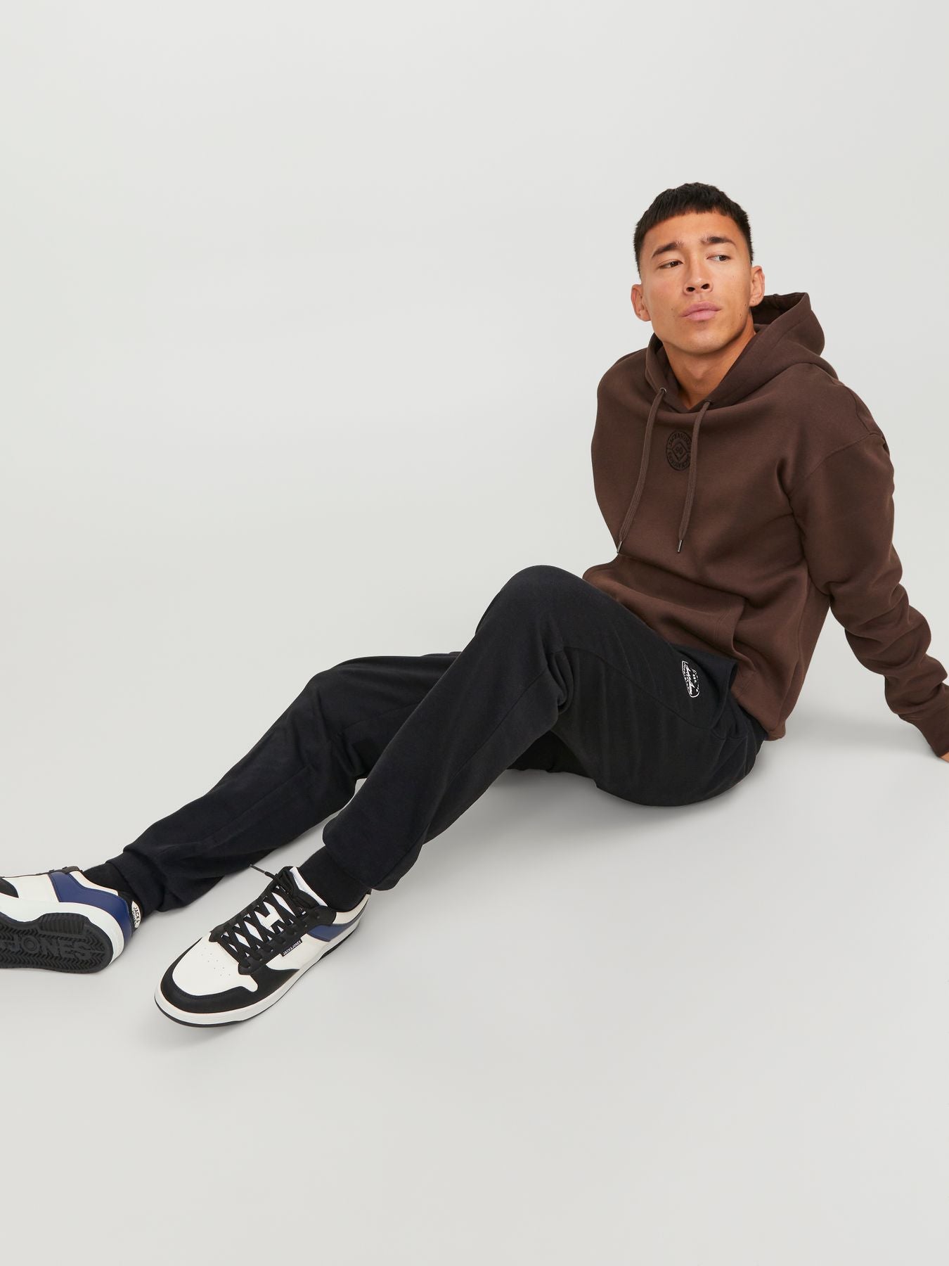 Sweathose mit gerippten Bündchen