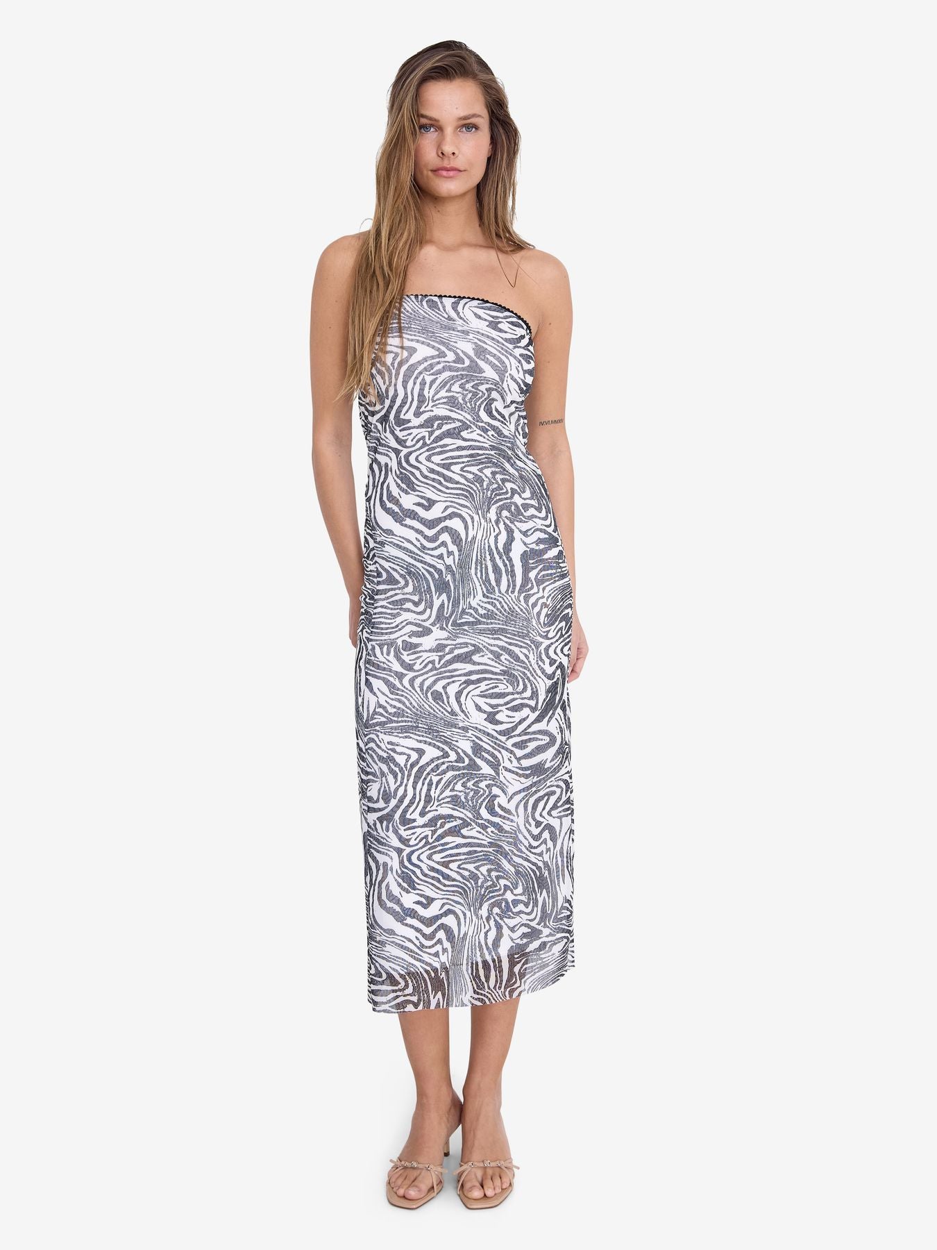 NMLESLEY S/L TUBE MAXI DRESS JRS FWD