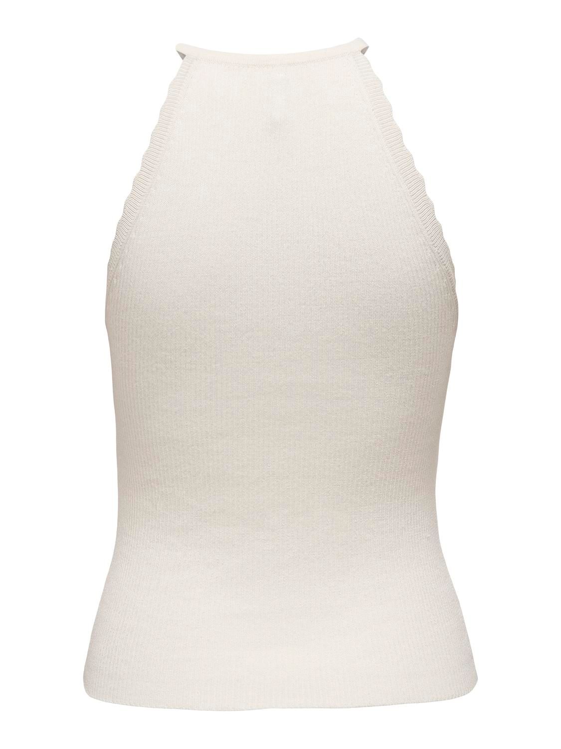 ONLGEMMA SL SCALLOP HLTNECK TOP KNT