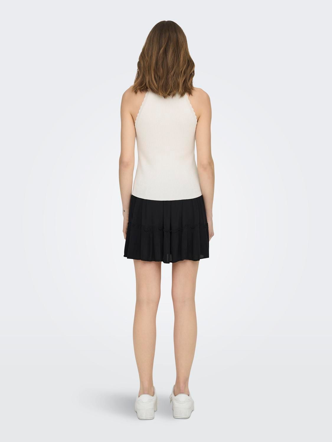 ONLGEMMA SL SCALLOP HLTNECK TOP KNT