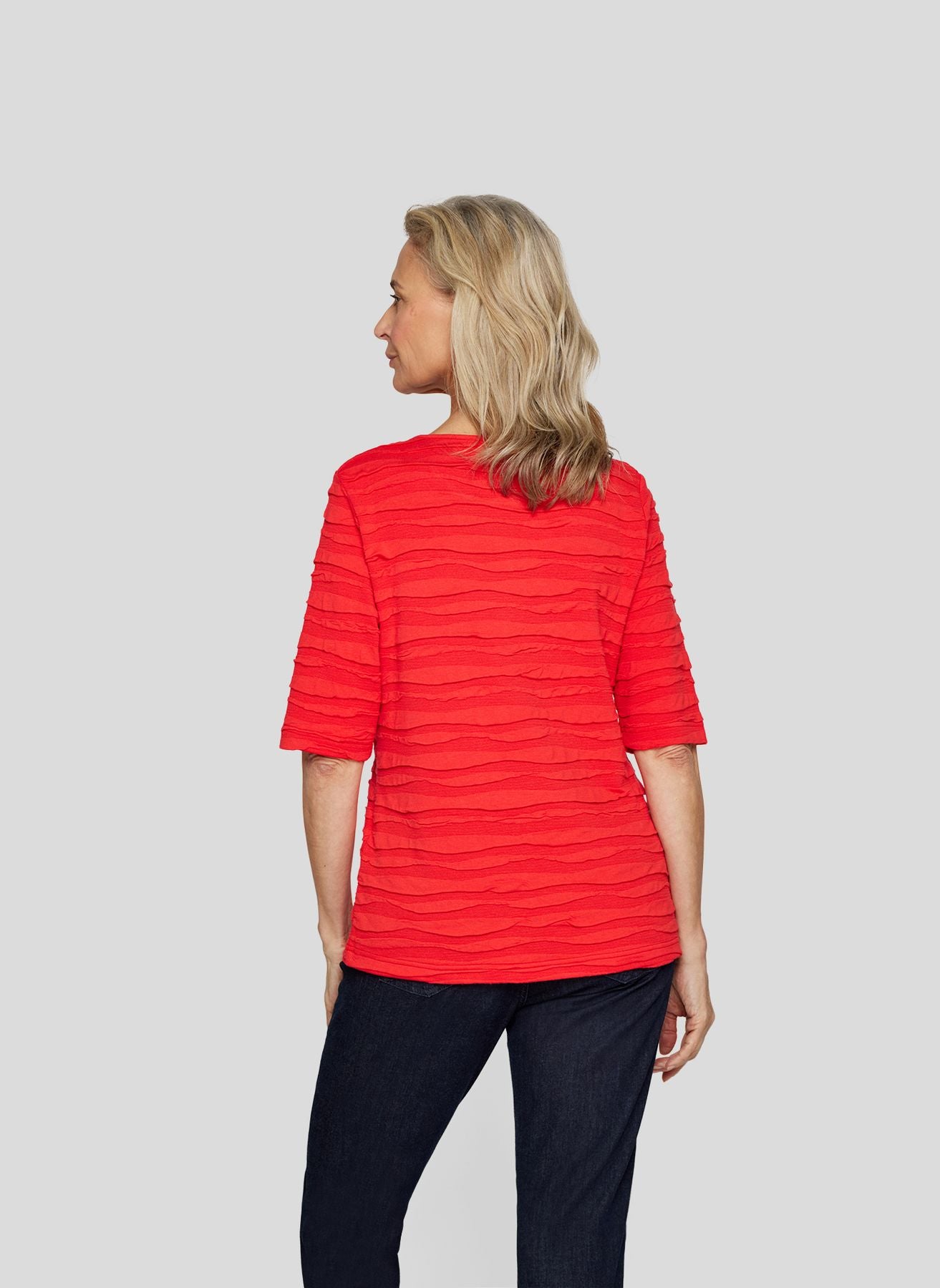 T-Shirt mit effektvoller Raffung