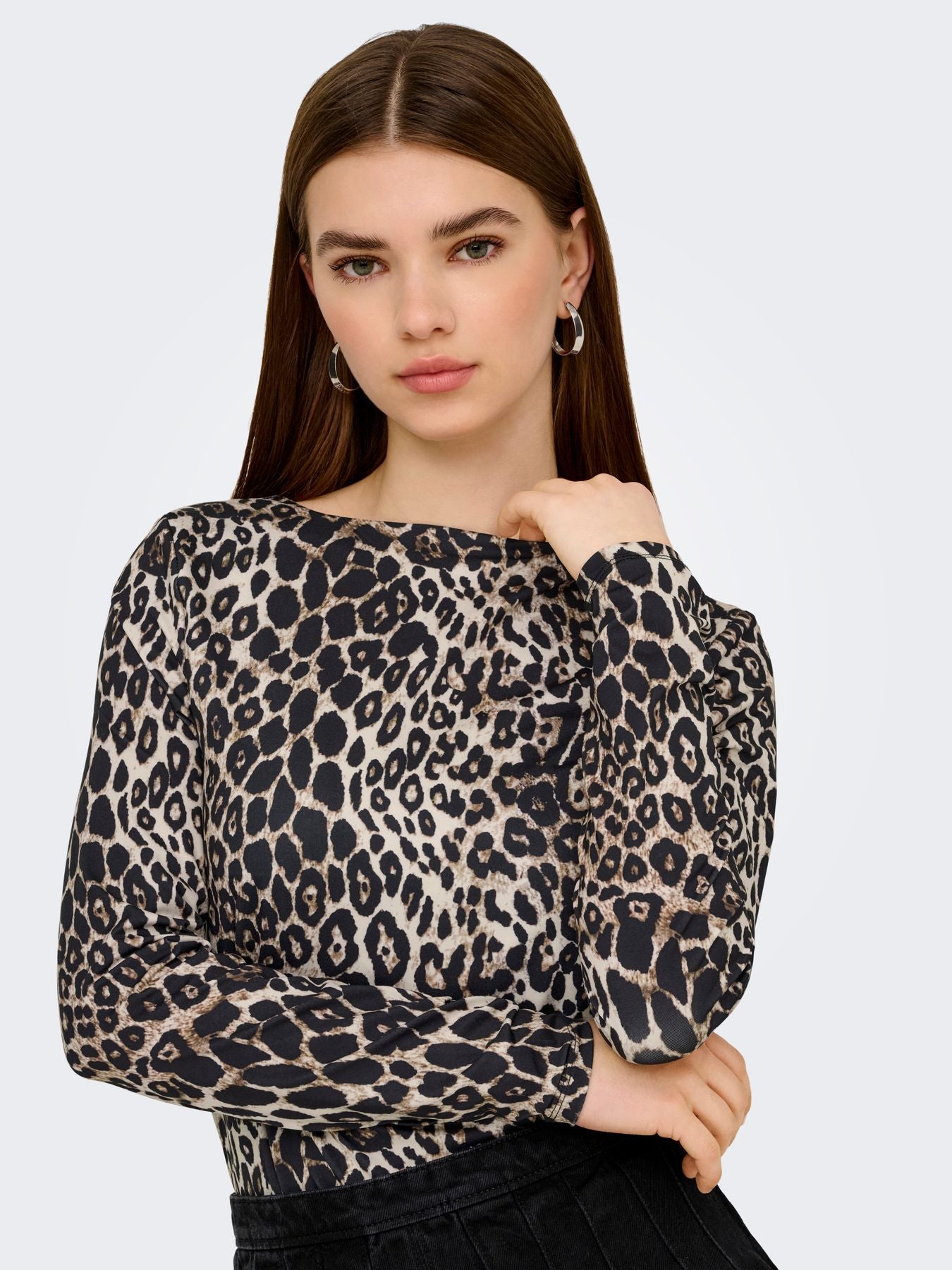ONLLONE AOP L/S TWO WAY TOP JRS