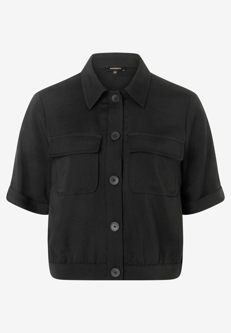 kurze Blusenjacke schwarz Sommer-Kollektion