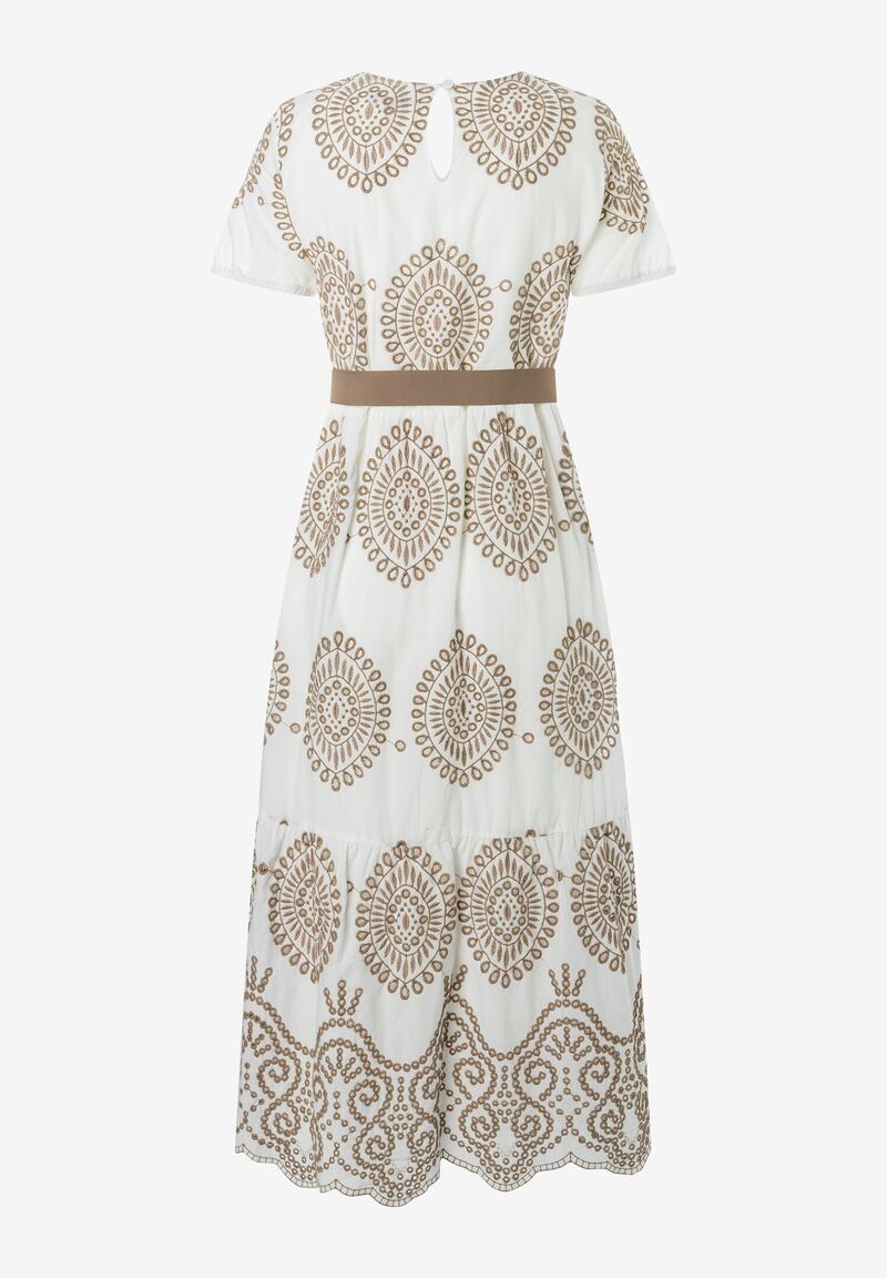 Spitzenkleid weiß/beige Sommer-Kollektion