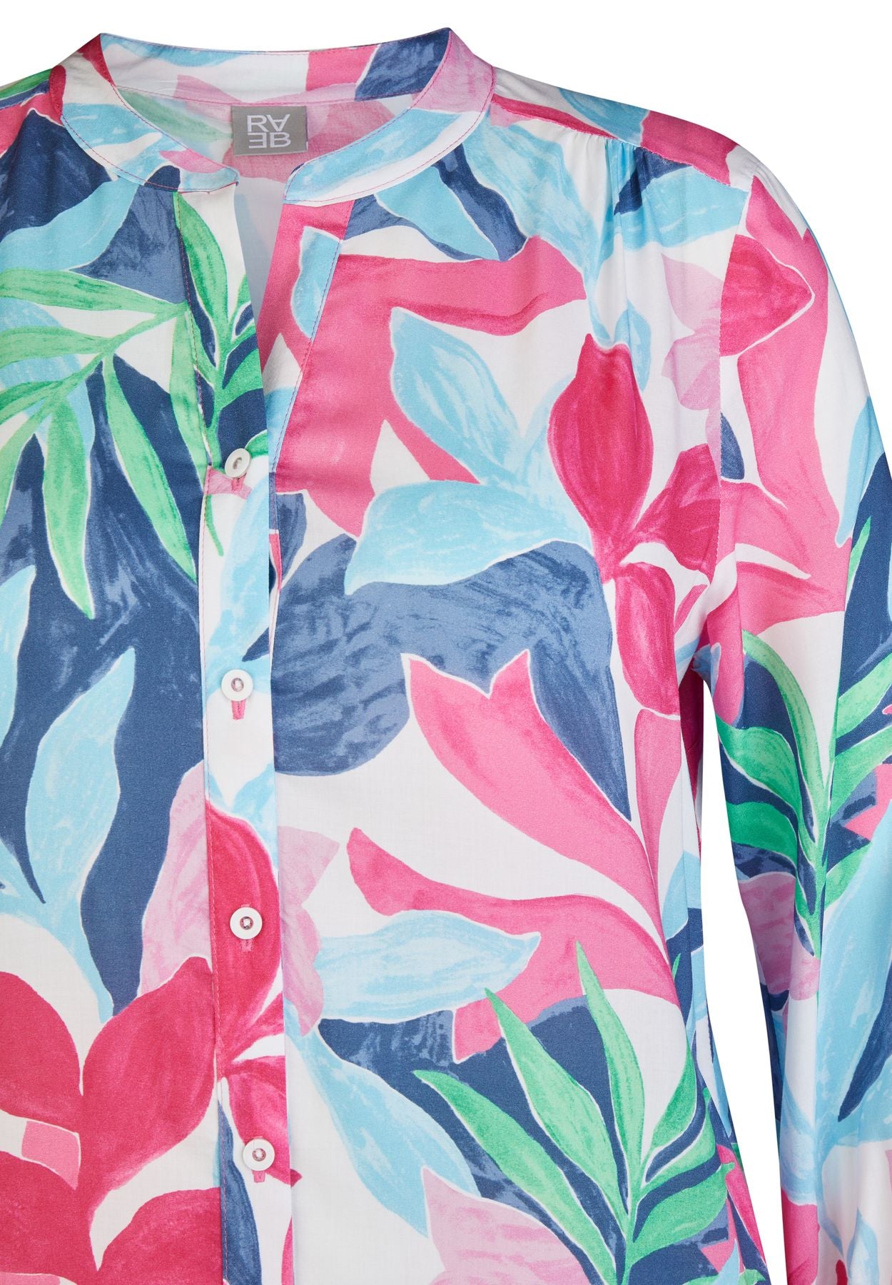 Bluse mit Blätter-Print