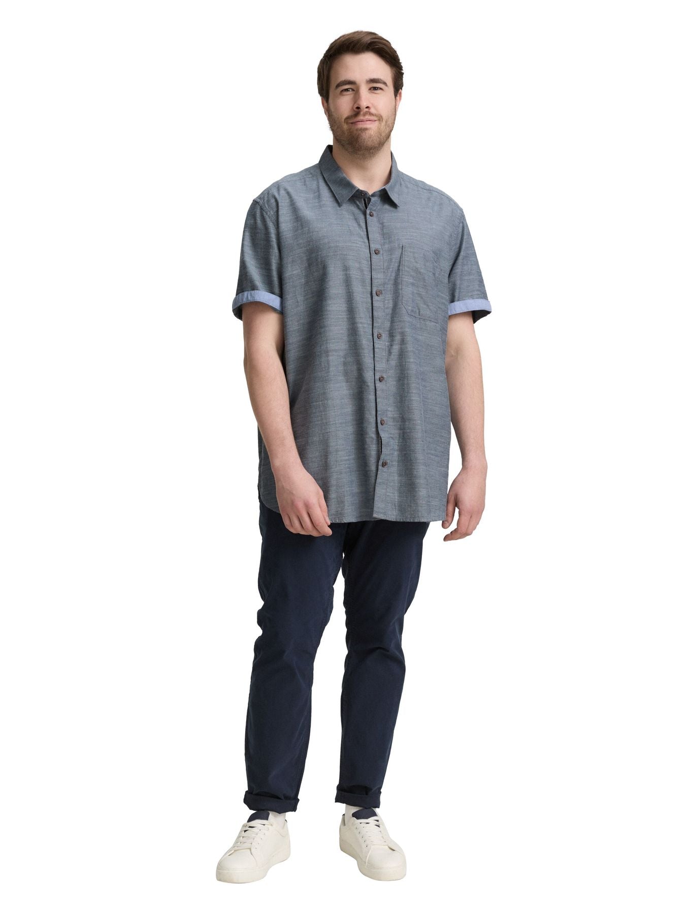 Plus Size - Kurzarmhemd mit Brusttasche