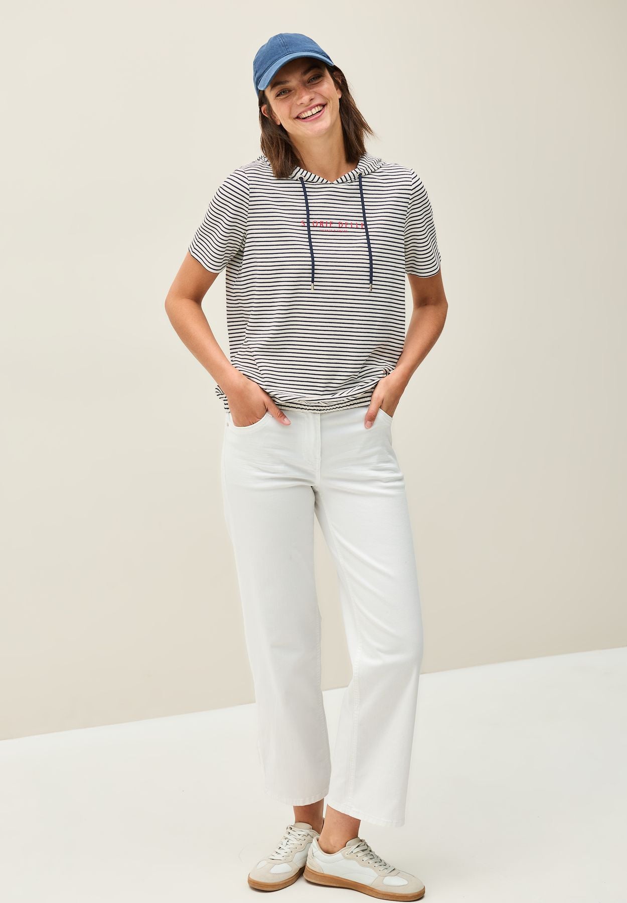 Streifen-Hoodie mit Glitzer