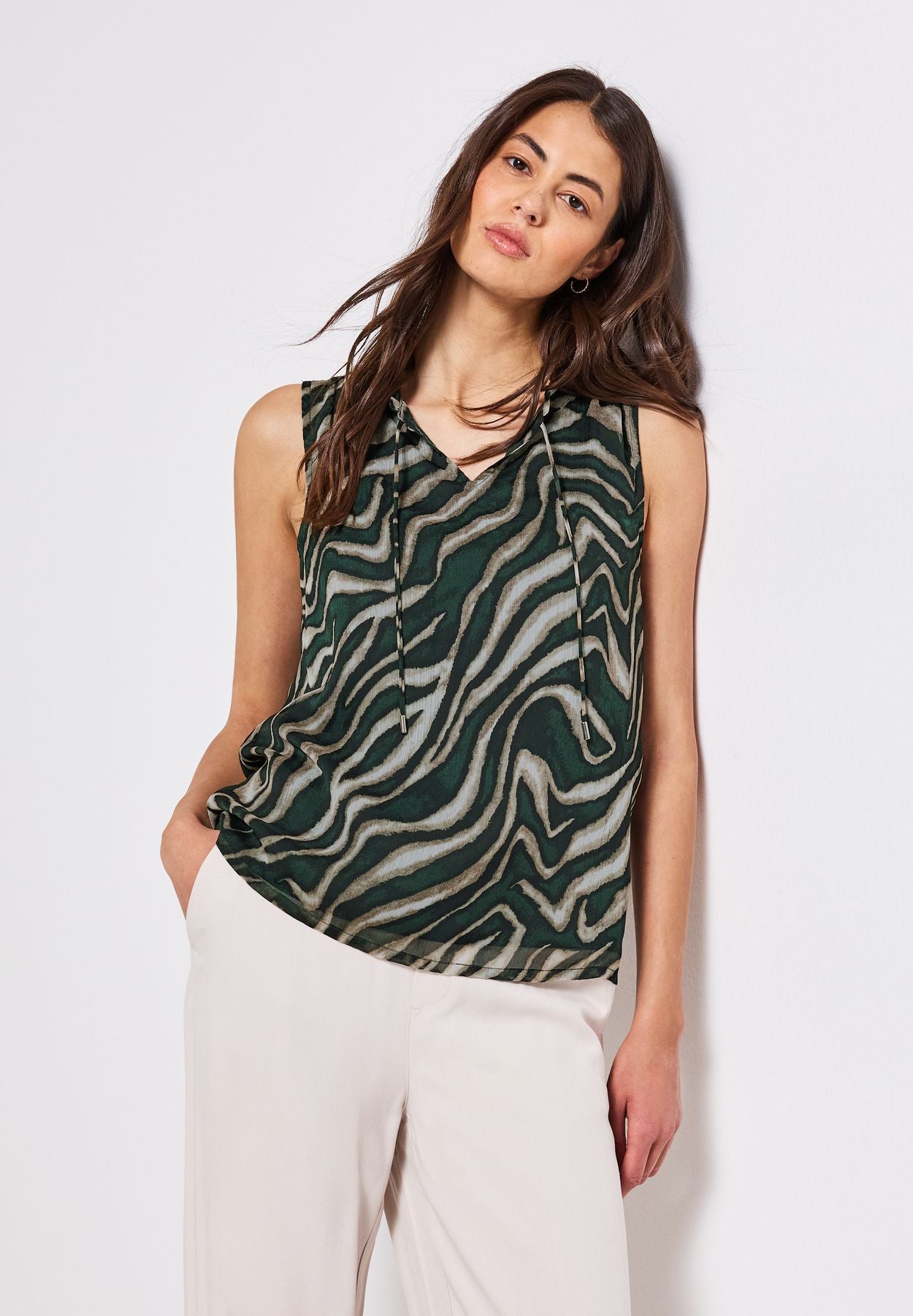 Chiffon Blusentop mit Print