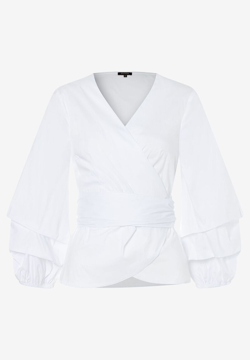 Wickelbluse  weiß  Sommer-Kollektion