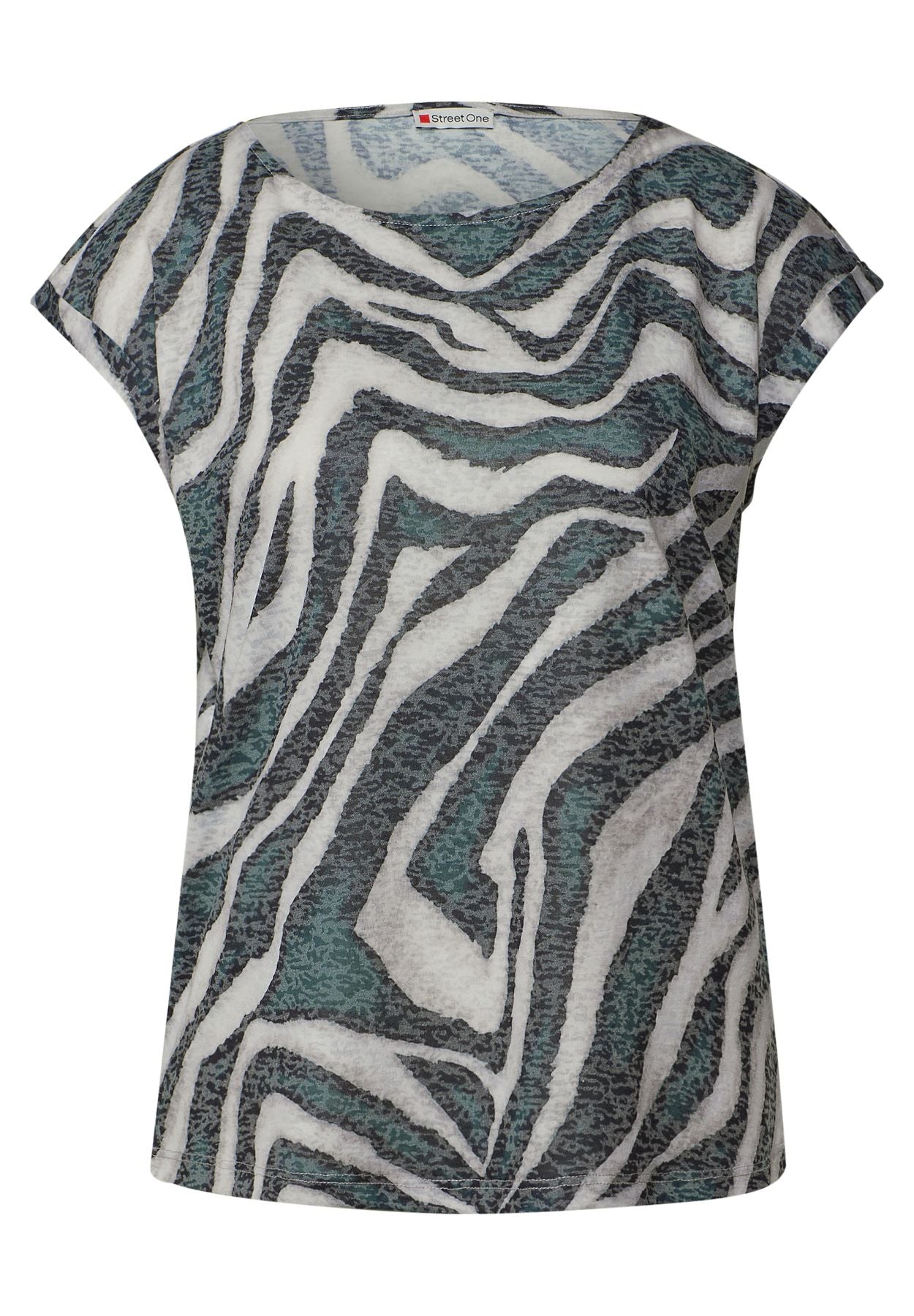 Gemustertes Ausbrenner-Shirt