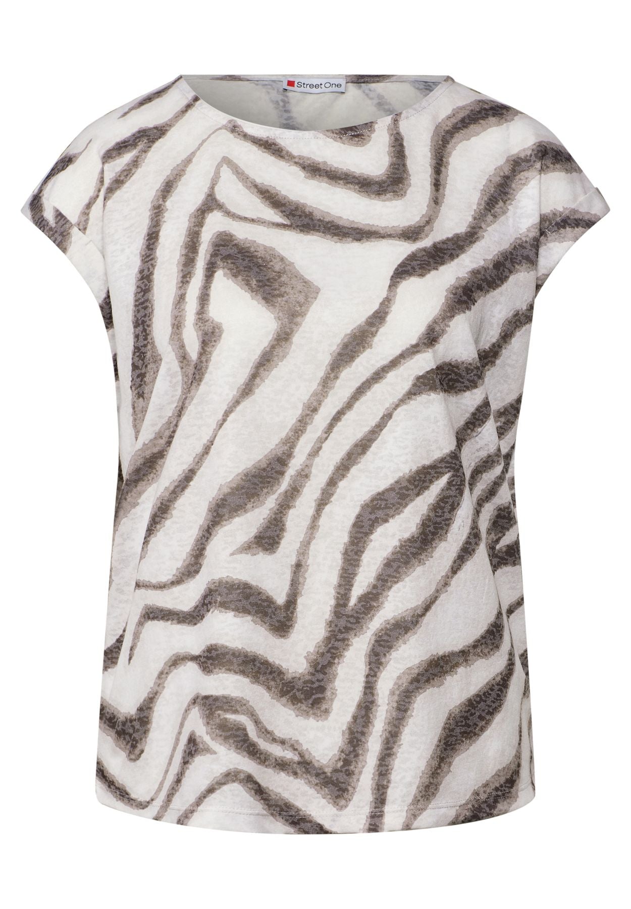 Gemustertes Ausbrenner-Shirt