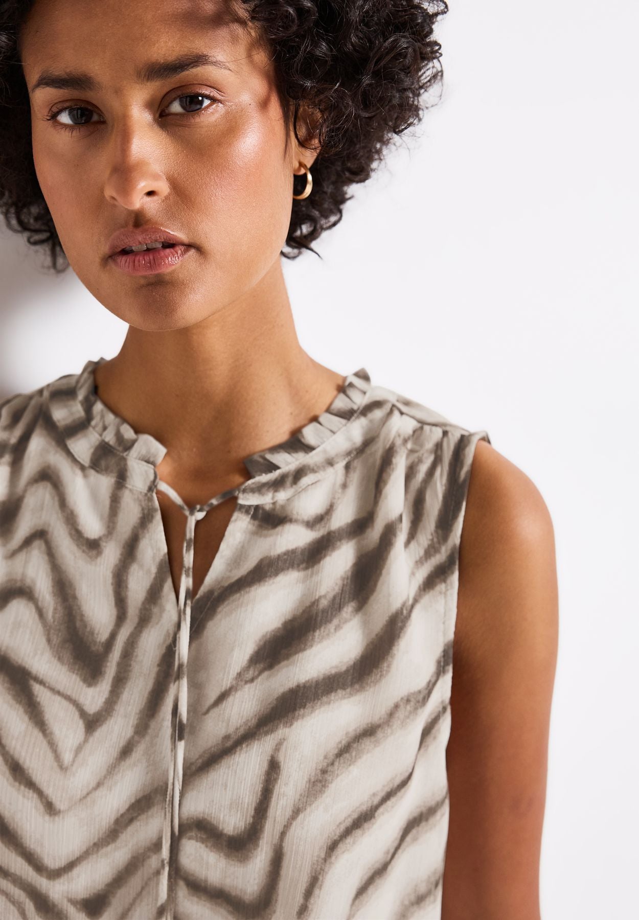 Chiffon Blusentop mit Print