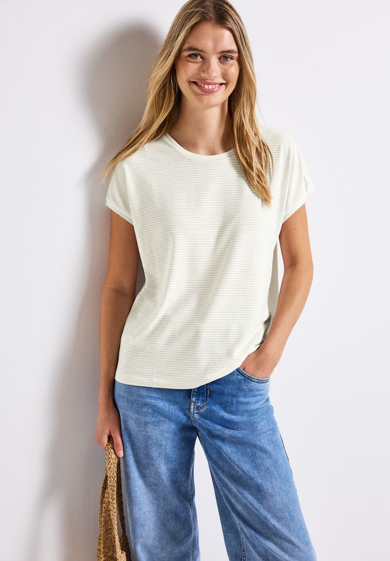 Shirt mit Glitzerstreifen