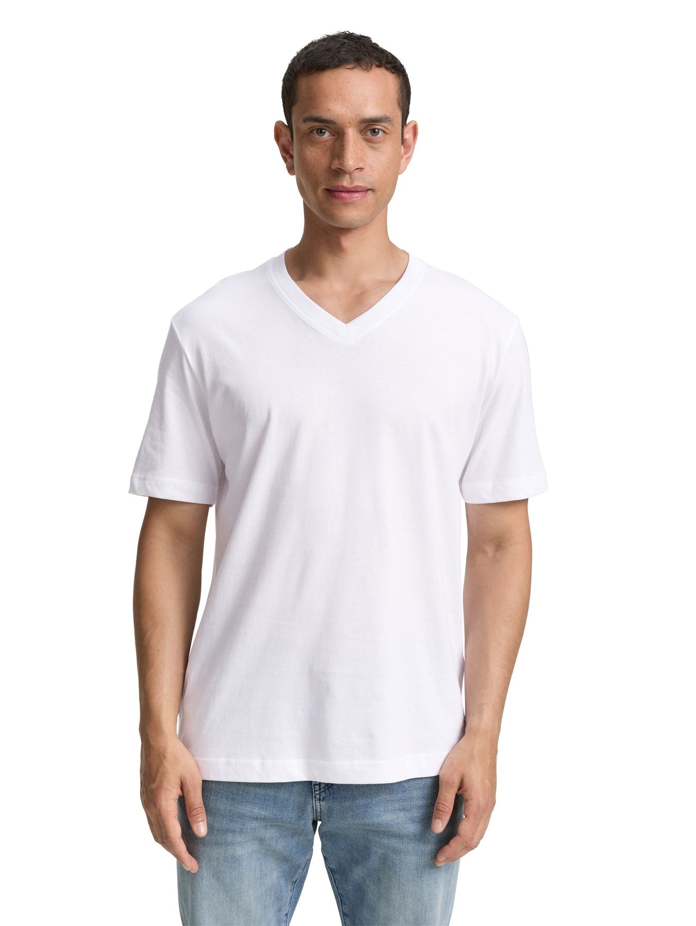 T-Shirts mit V-Ausschnitt im 2er-Pack