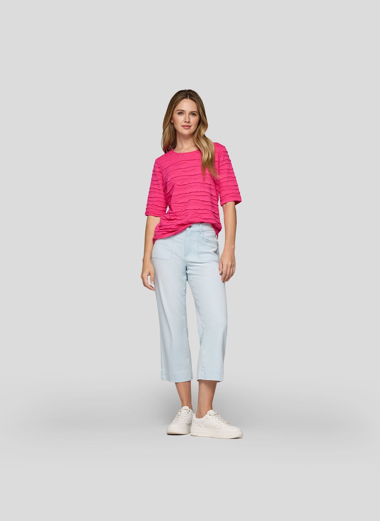 T-Shirt mit dezentem Strukturmuster