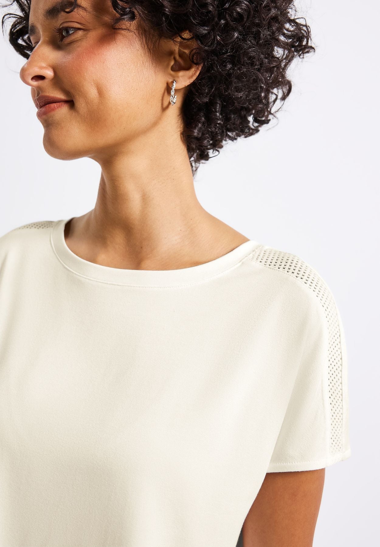 Jersey-Shirt mit Mesh-Detail